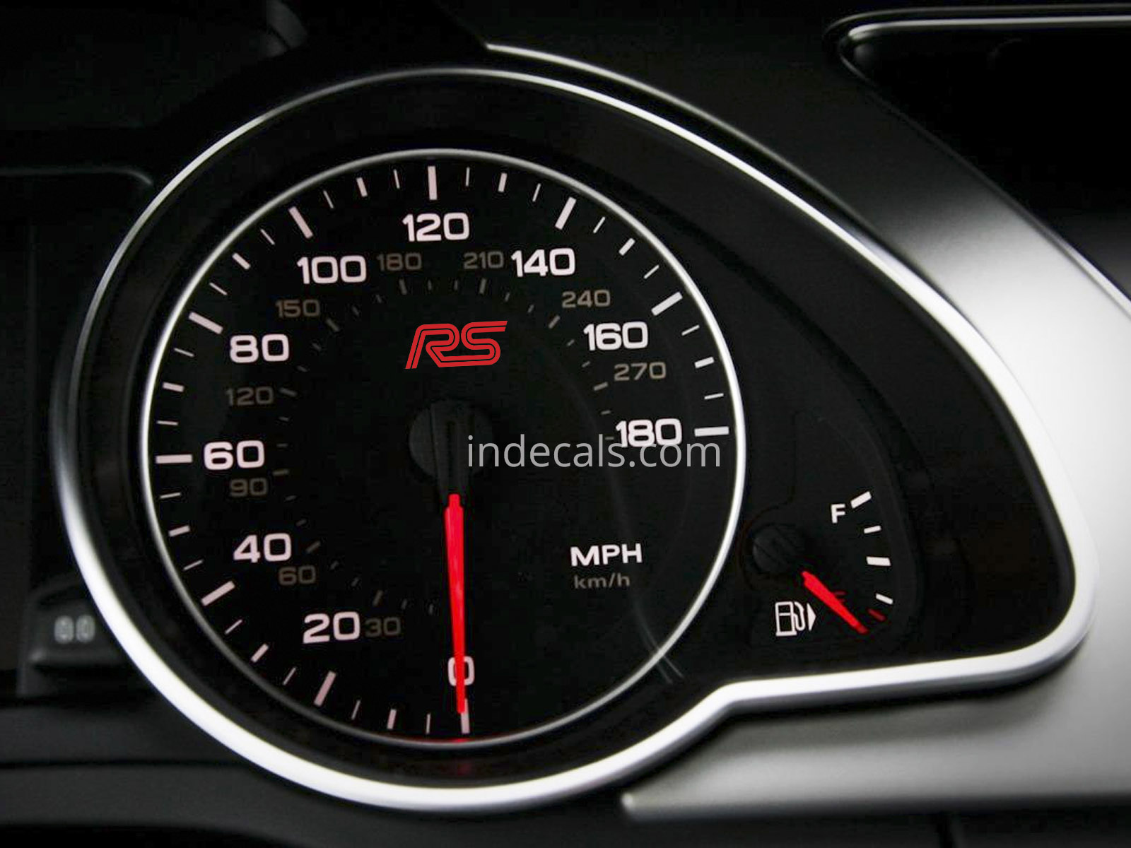 3 x Ford RS Stickers for Speedometer - Red