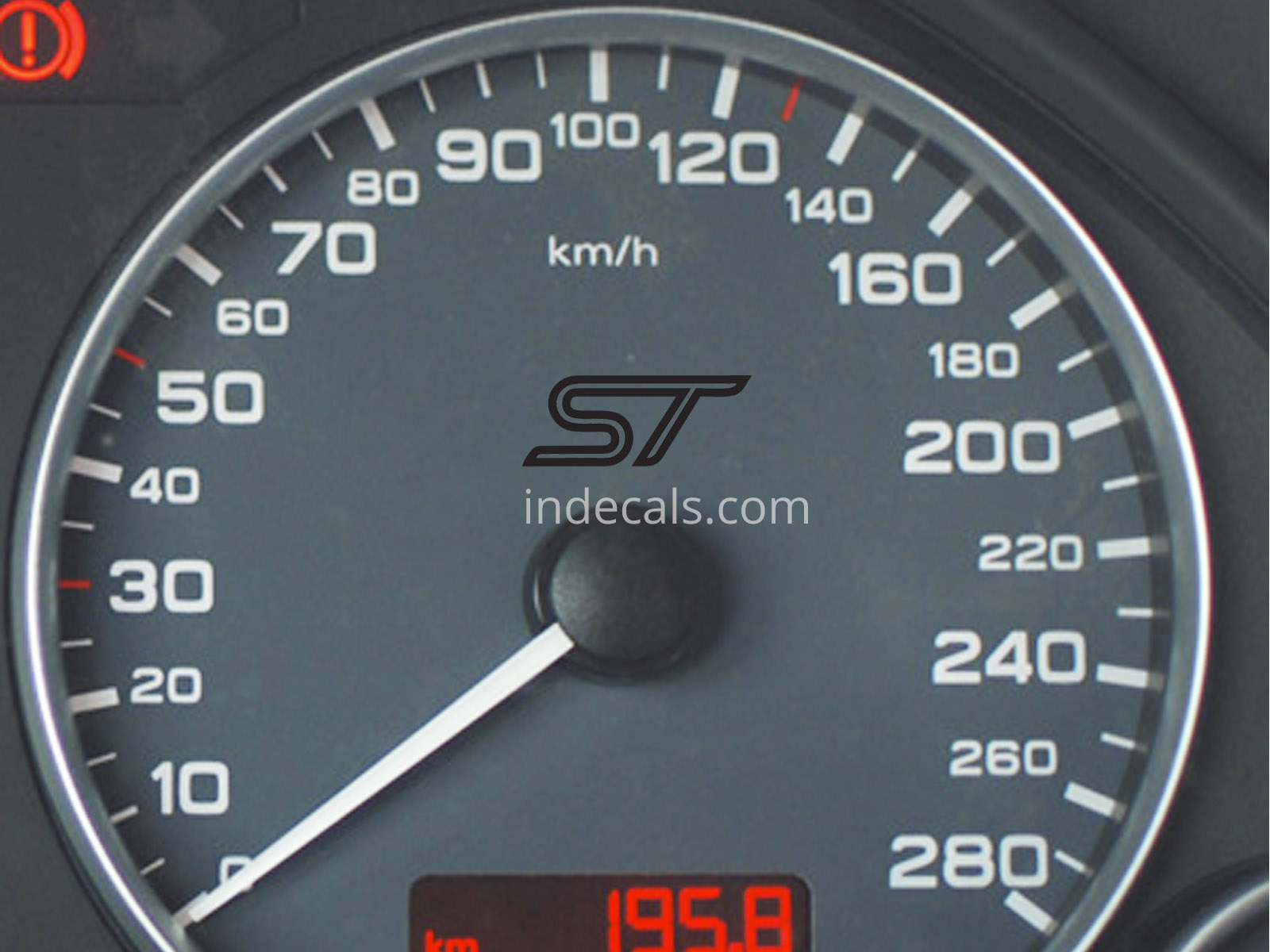 3 x Ford ST Stickers for Speedometer - Black