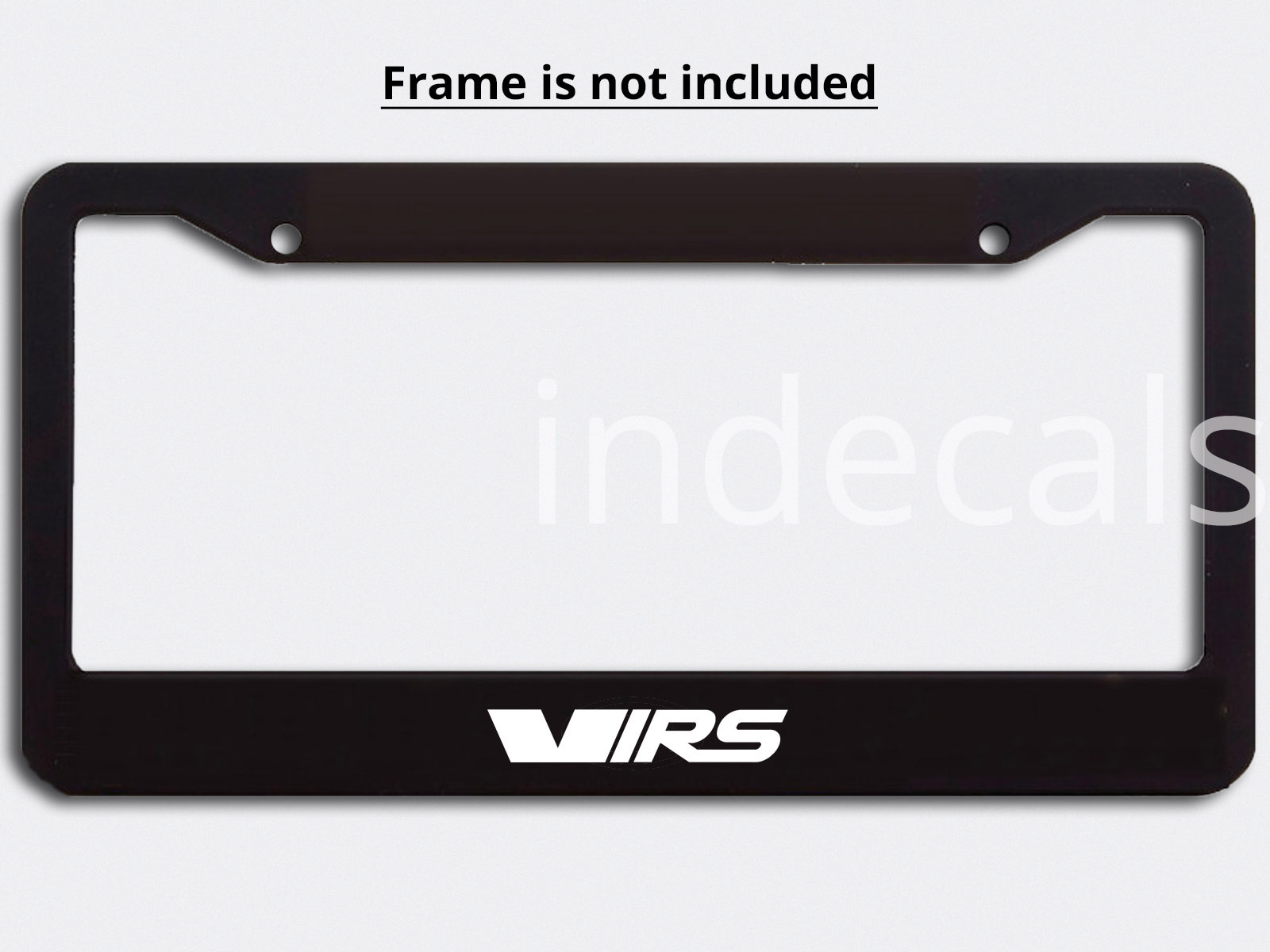 3 x Skoda RS Stickers for License Plate Frame - White