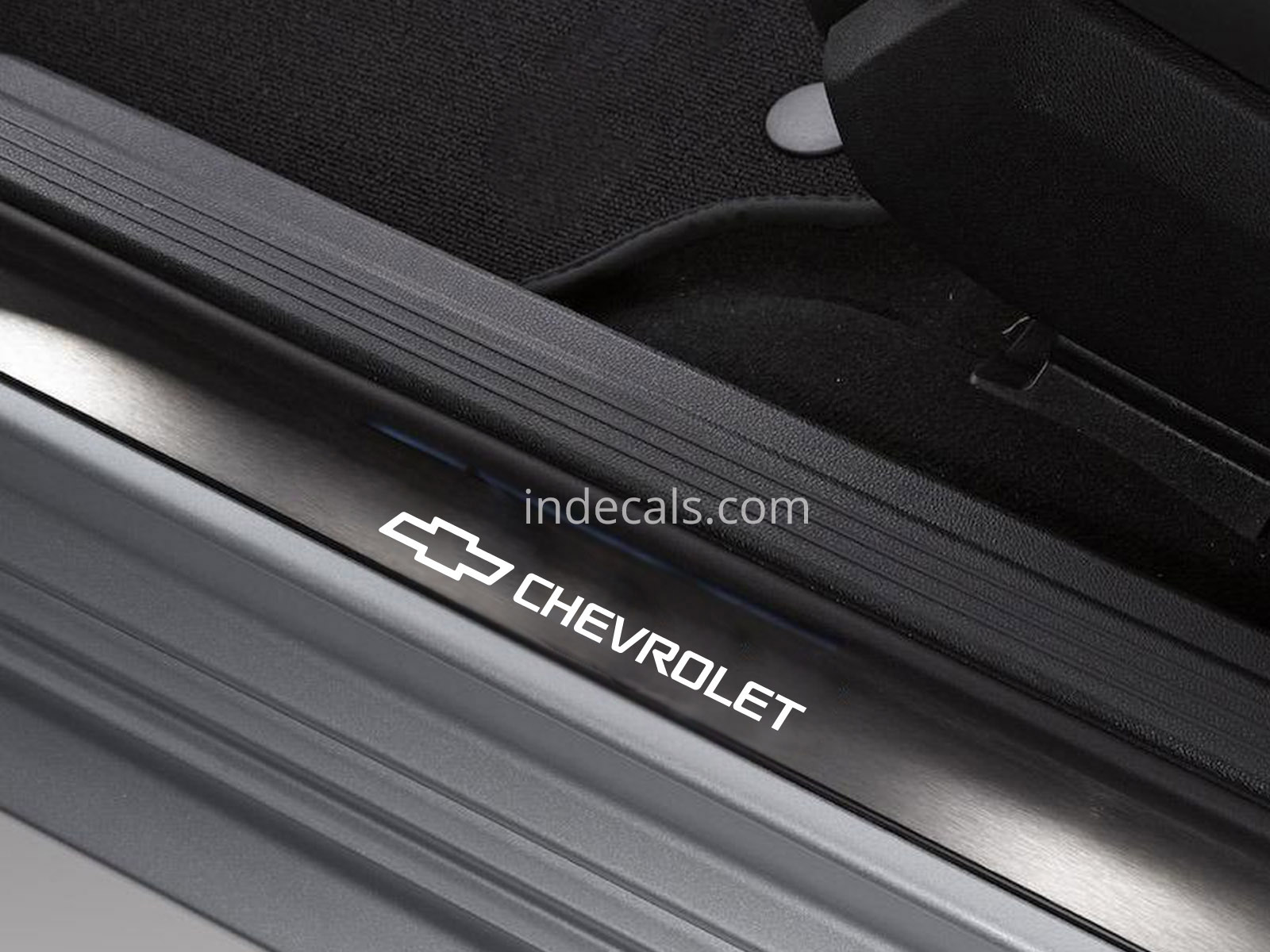 6 x Chevrolet Stickers for Door Sills - White