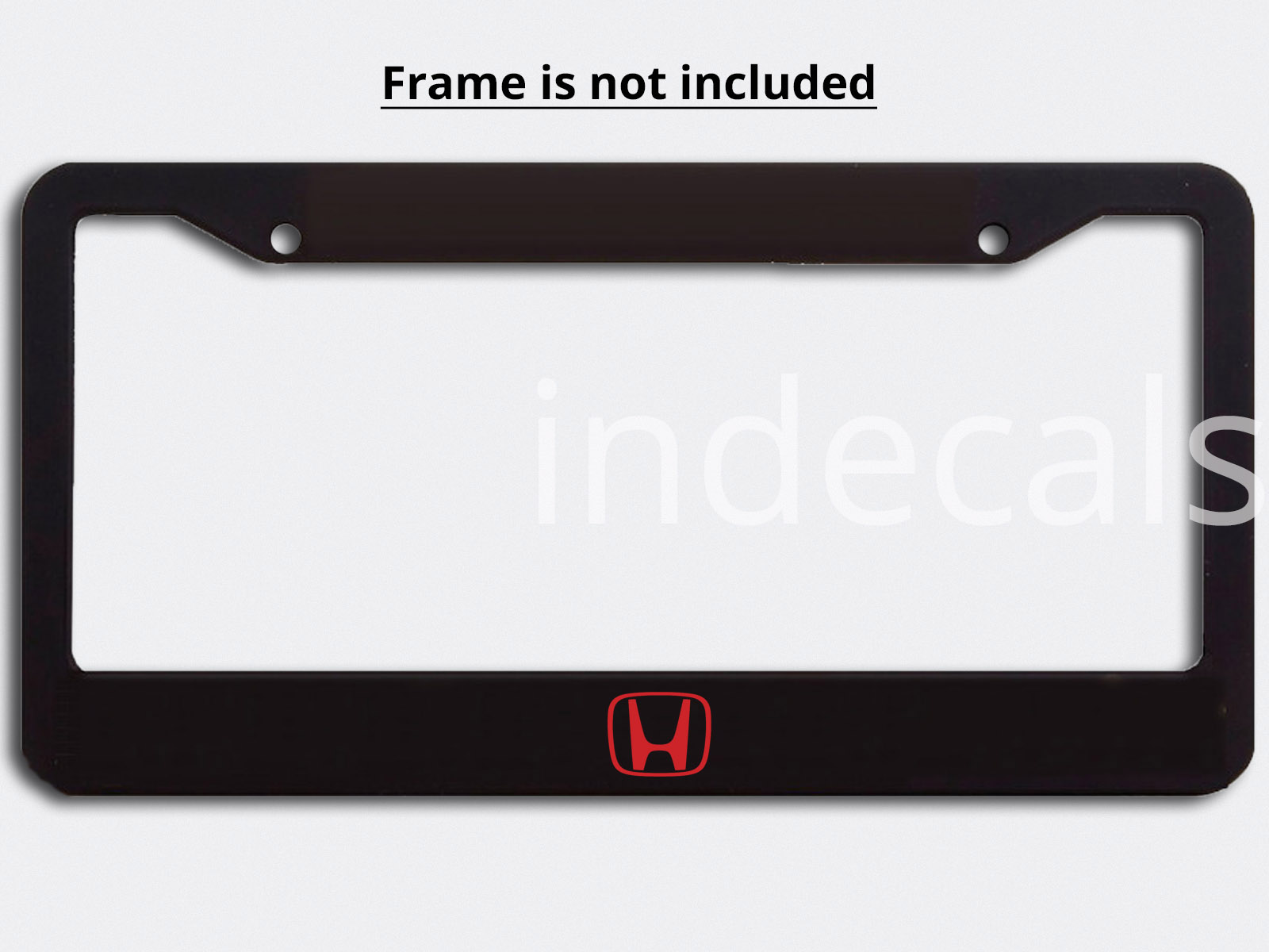 3 x Honda Stickers for License Plate Frame - Red