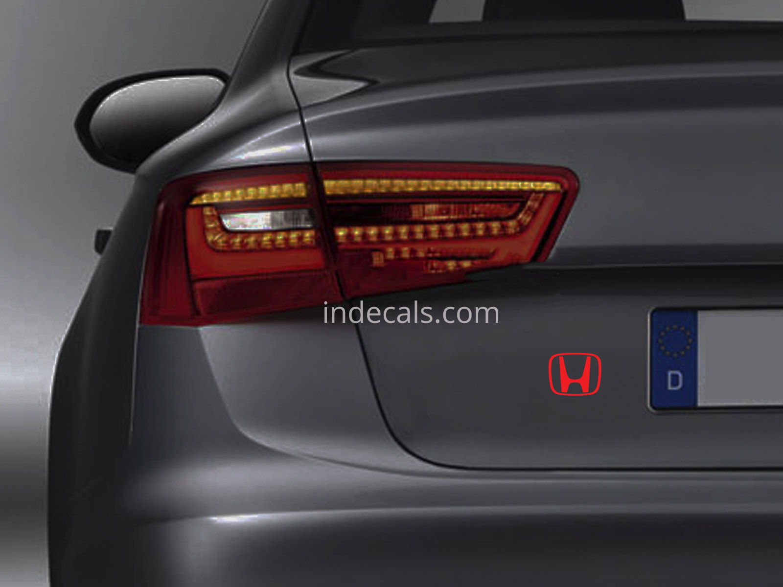 3 x Honda Stickers for Trunk - Red