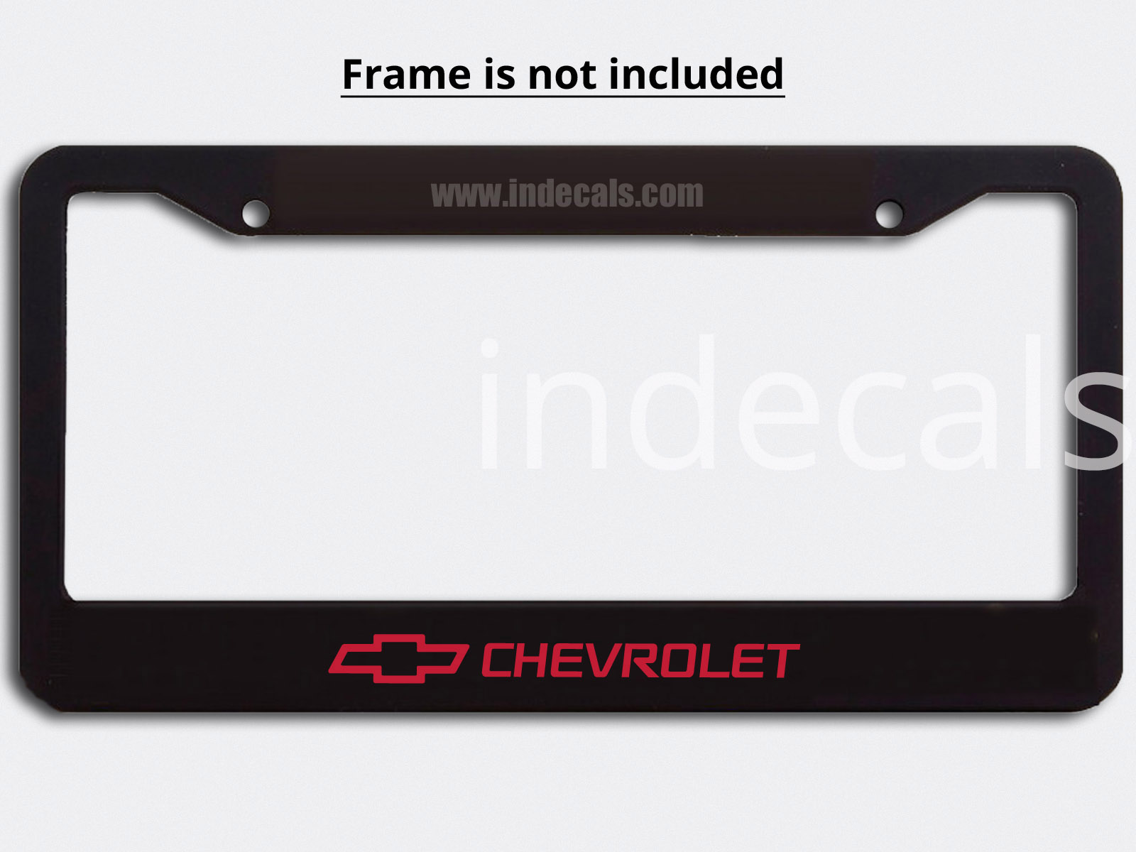 3 x Chevrolet Stickers for Plate Frame - Red