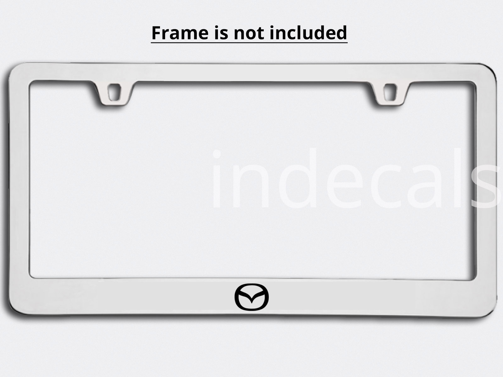 3 x Mazda Stickers for License Plate Frame - Black