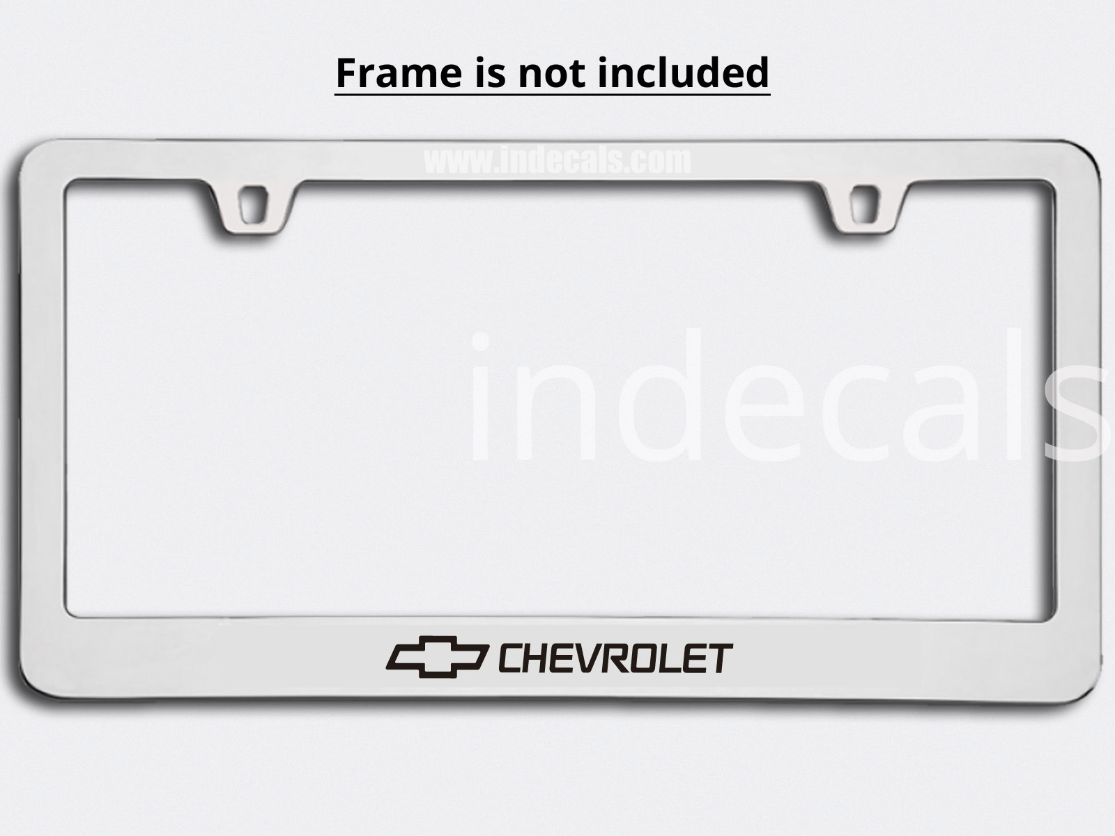 3 x Chevrolet Stickers for Plate Frame - Black