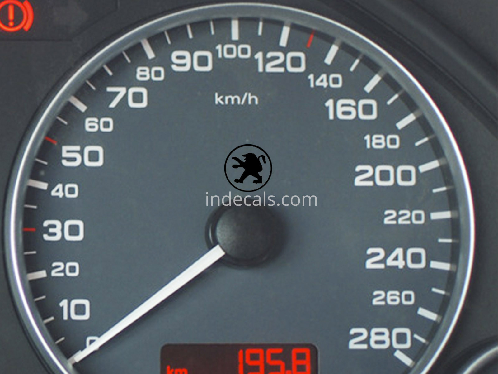 3 x Peugeot Stickers for Speedometer - Black