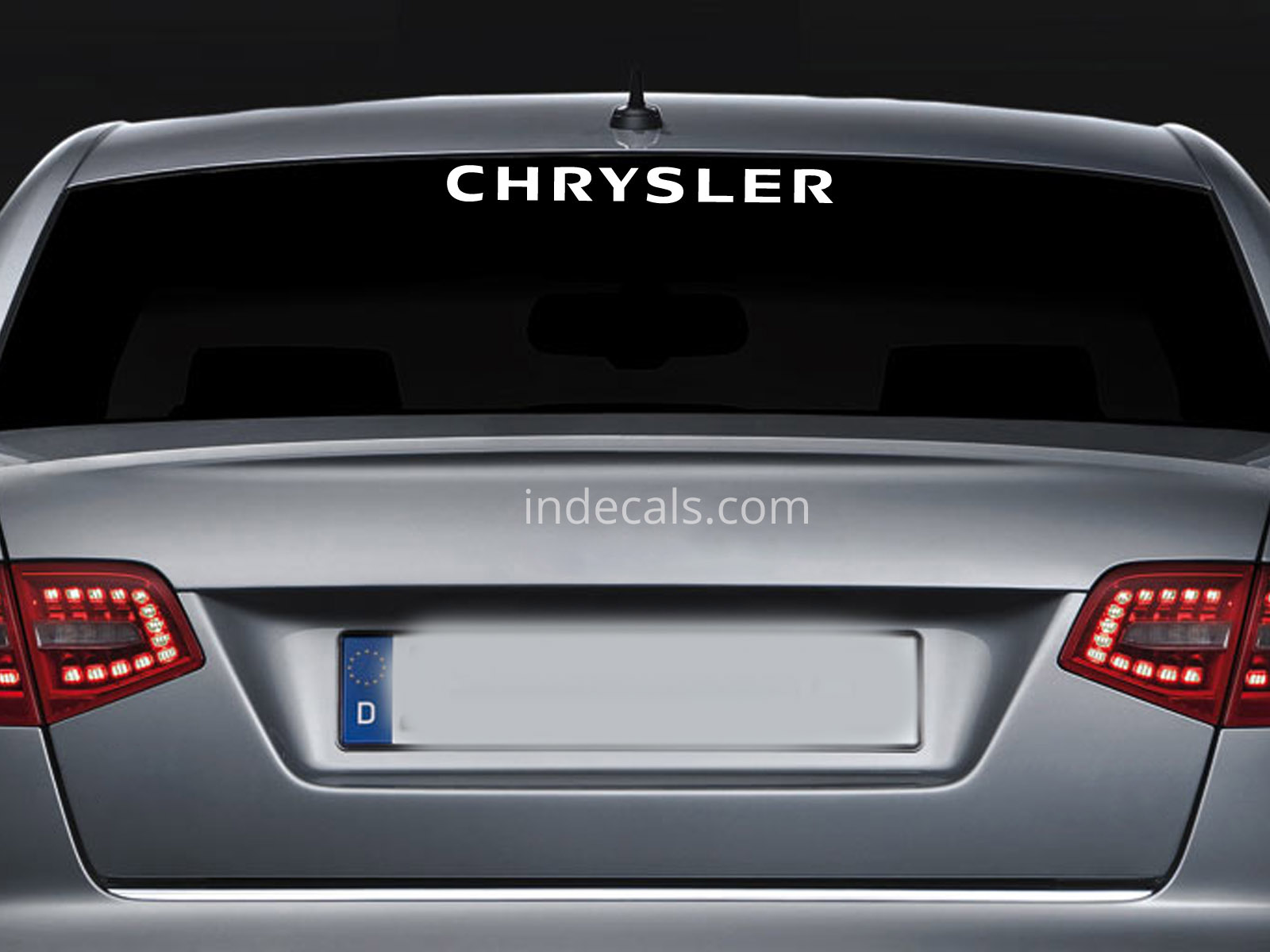 1 x Chrysler Sticker for Windshield or Back Window - White