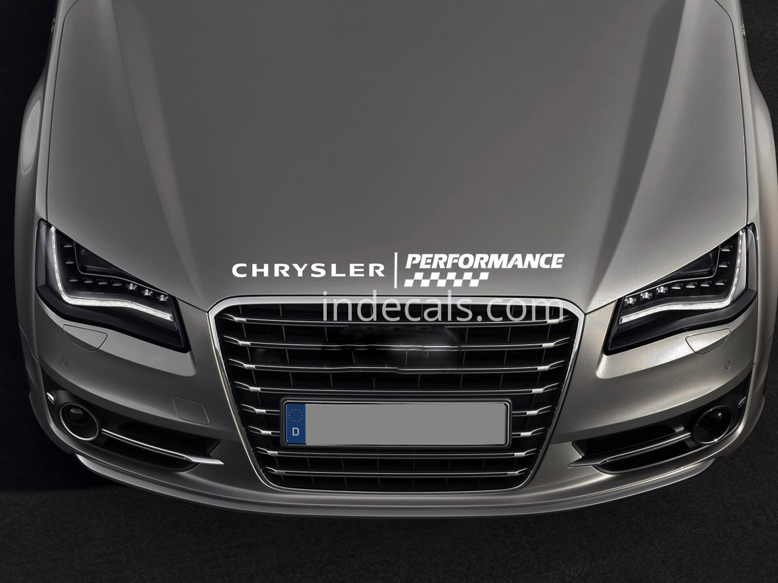 1 x Chrysler Peformance Sticker for Bonnet - White