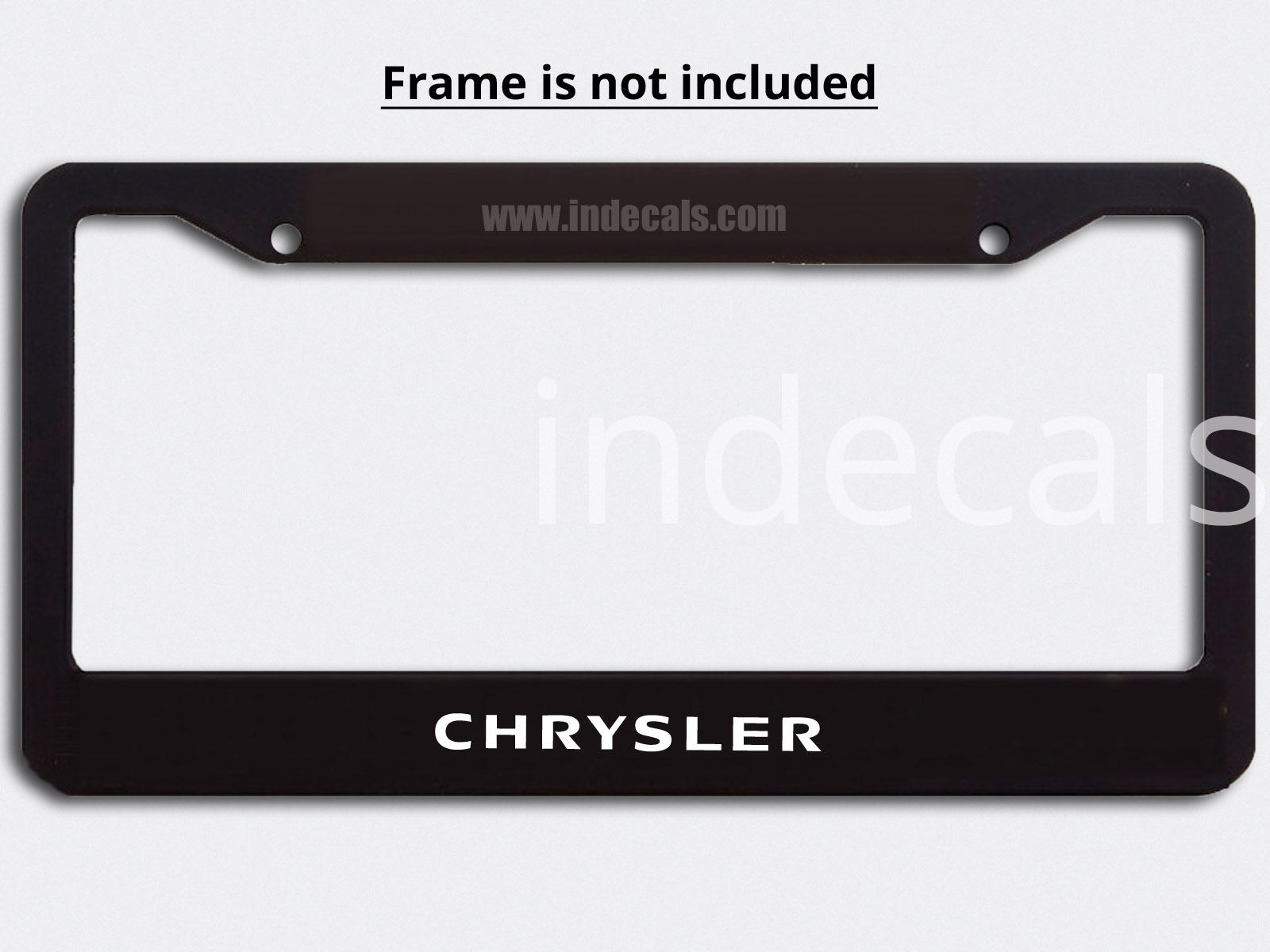 3 x Chrysler Stickers for Plate Frame - White