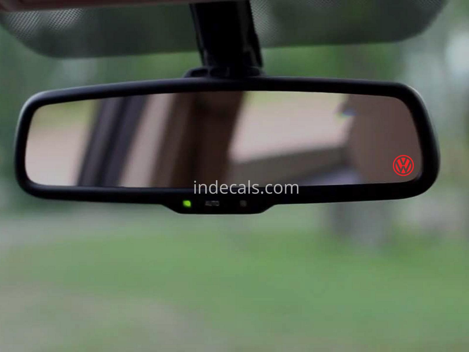 3 x Volkswagen Stickers for Interior Mirror - Red