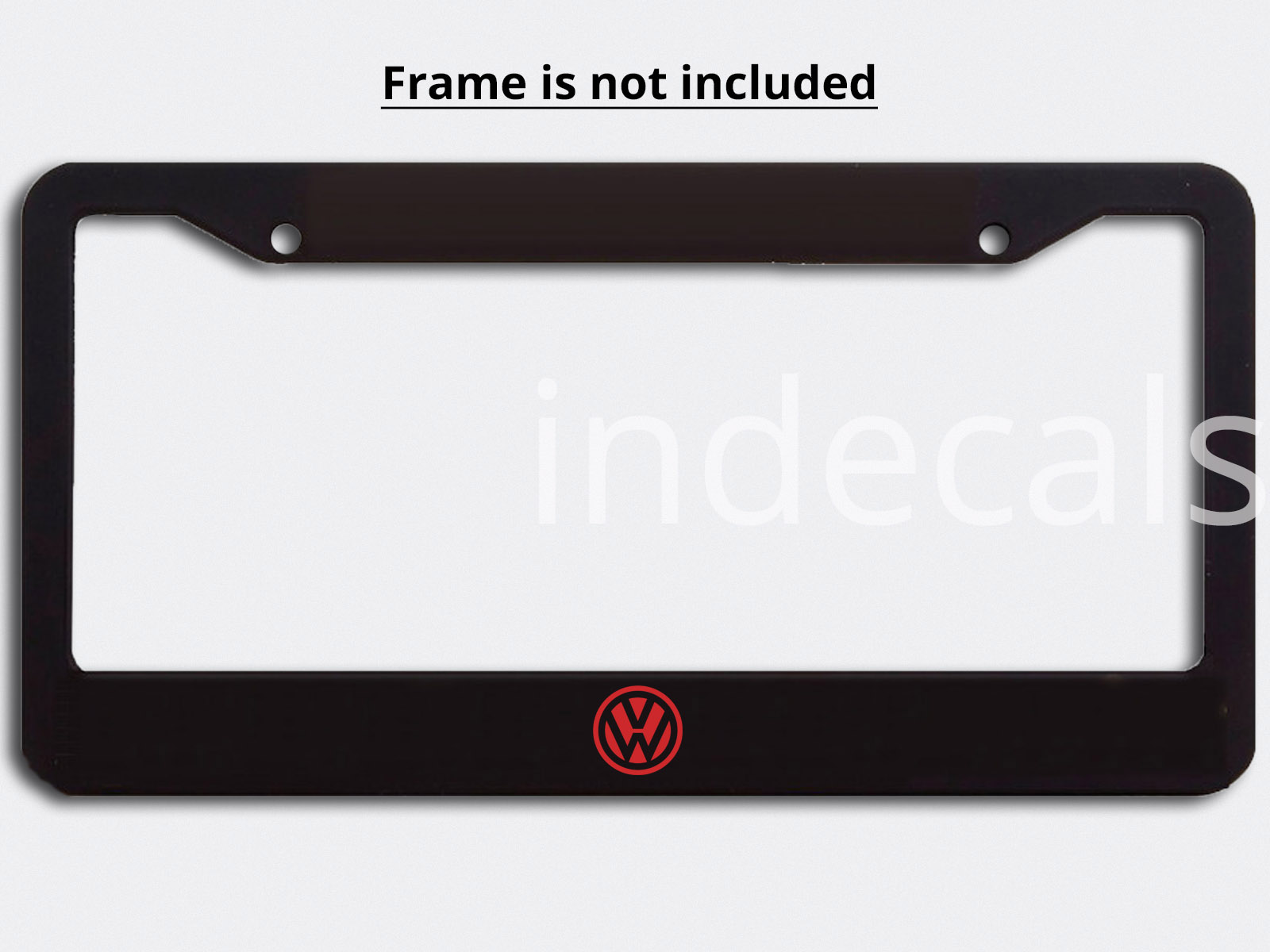 3 x Volkswagen Stickers for License Plate Frame - Red