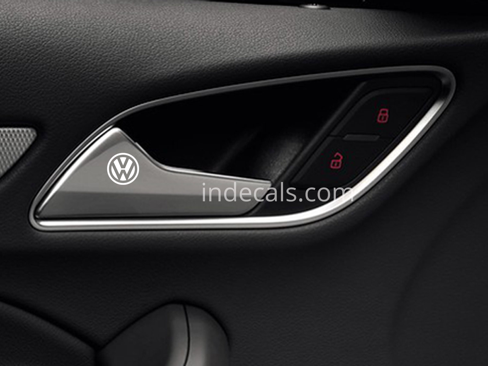 6 x Volkswagen Stickers for Door Handle - White