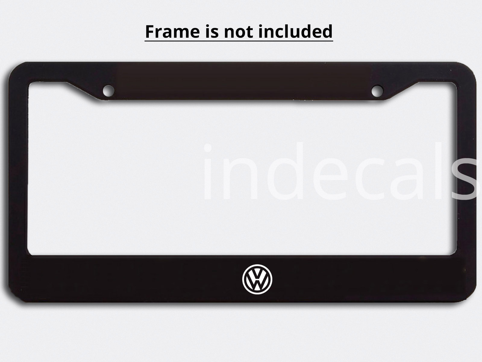 3 x Volkswagen Stickers for License Plate Frame - White