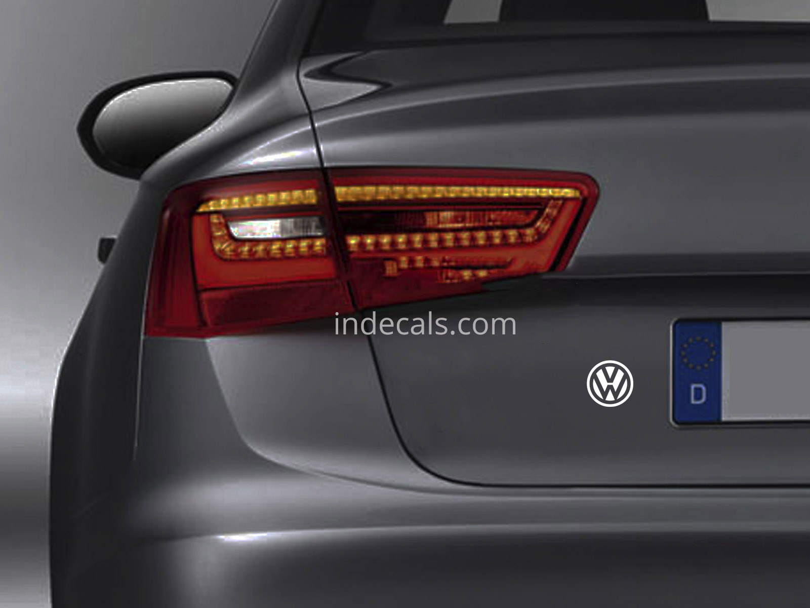 3 x Volkswagen Stickers for Trunk - White