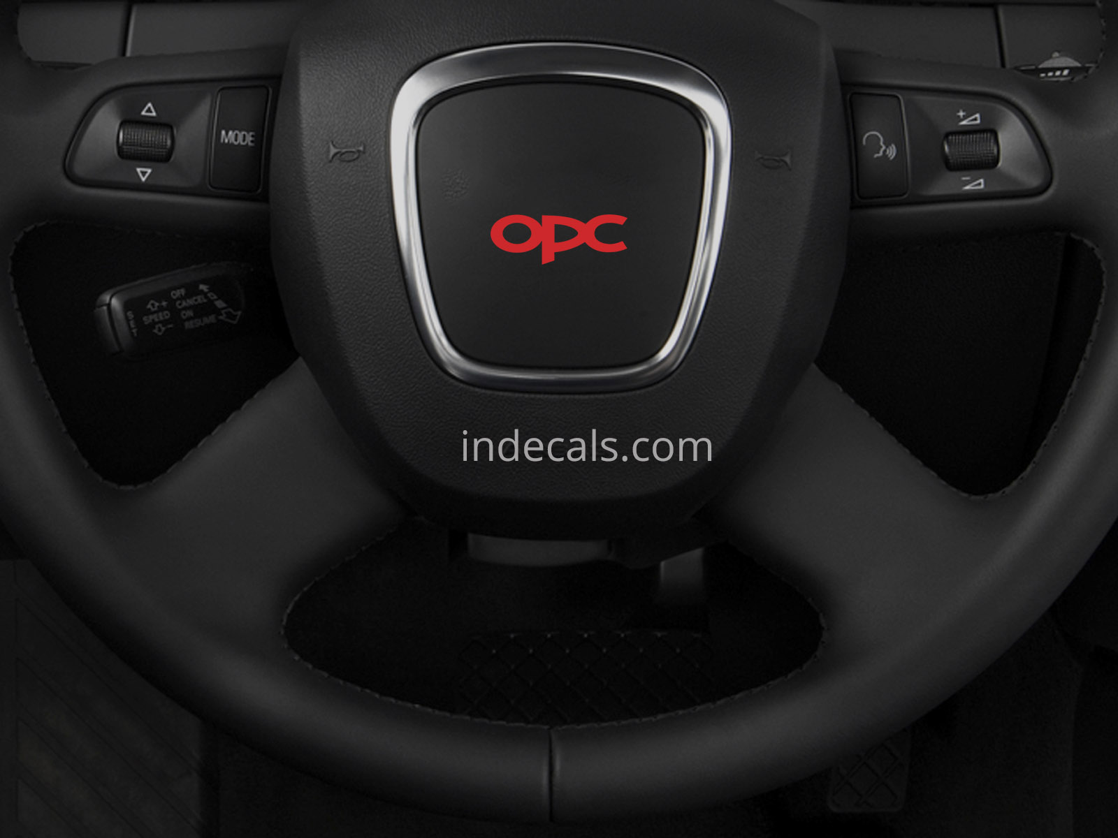 3 x Opel OPC Stickers for Steering Wheel - Red
