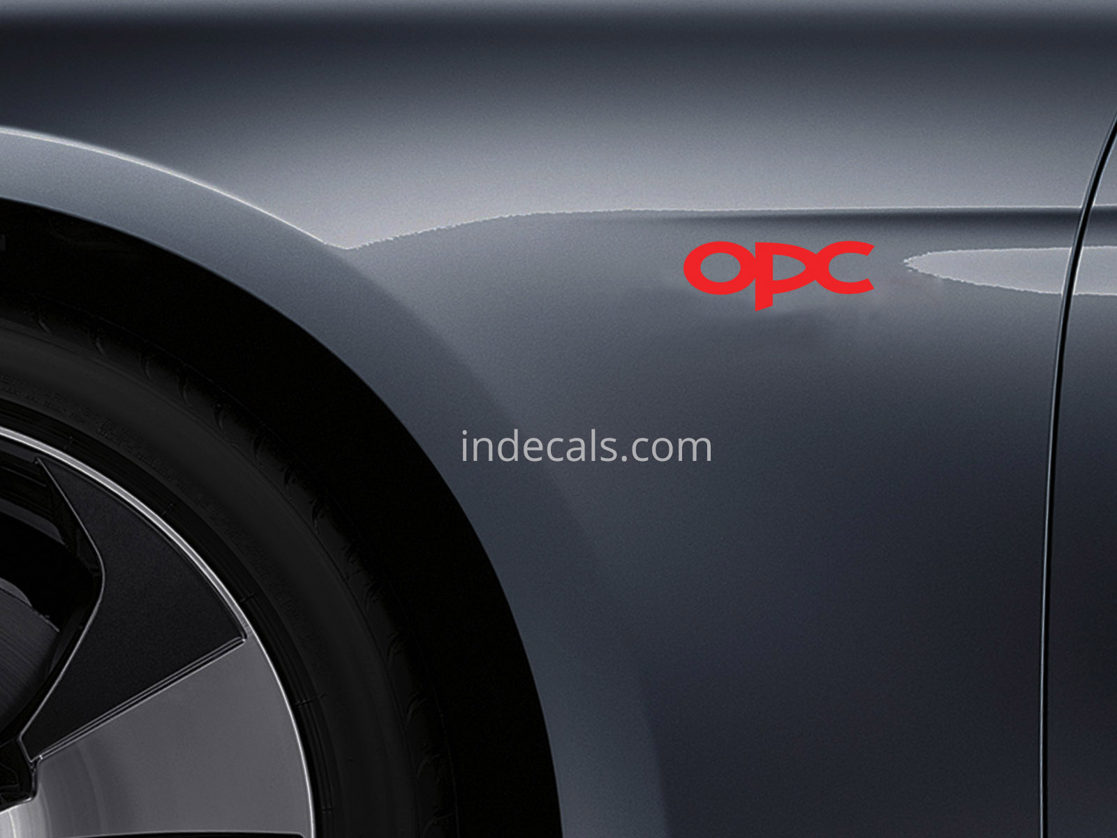 3 x Opel OPC Stickers for Wings - Red