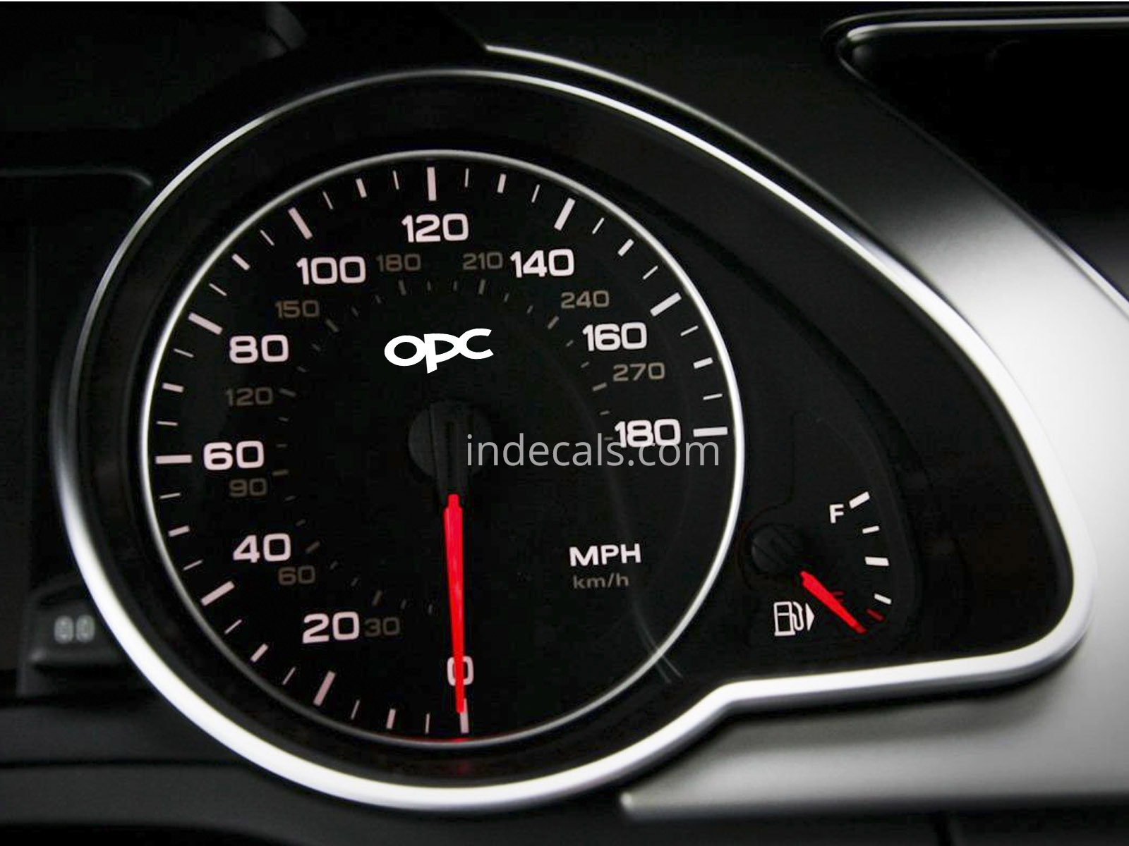 3 x Opel OPC Stickers for Speedometer - White