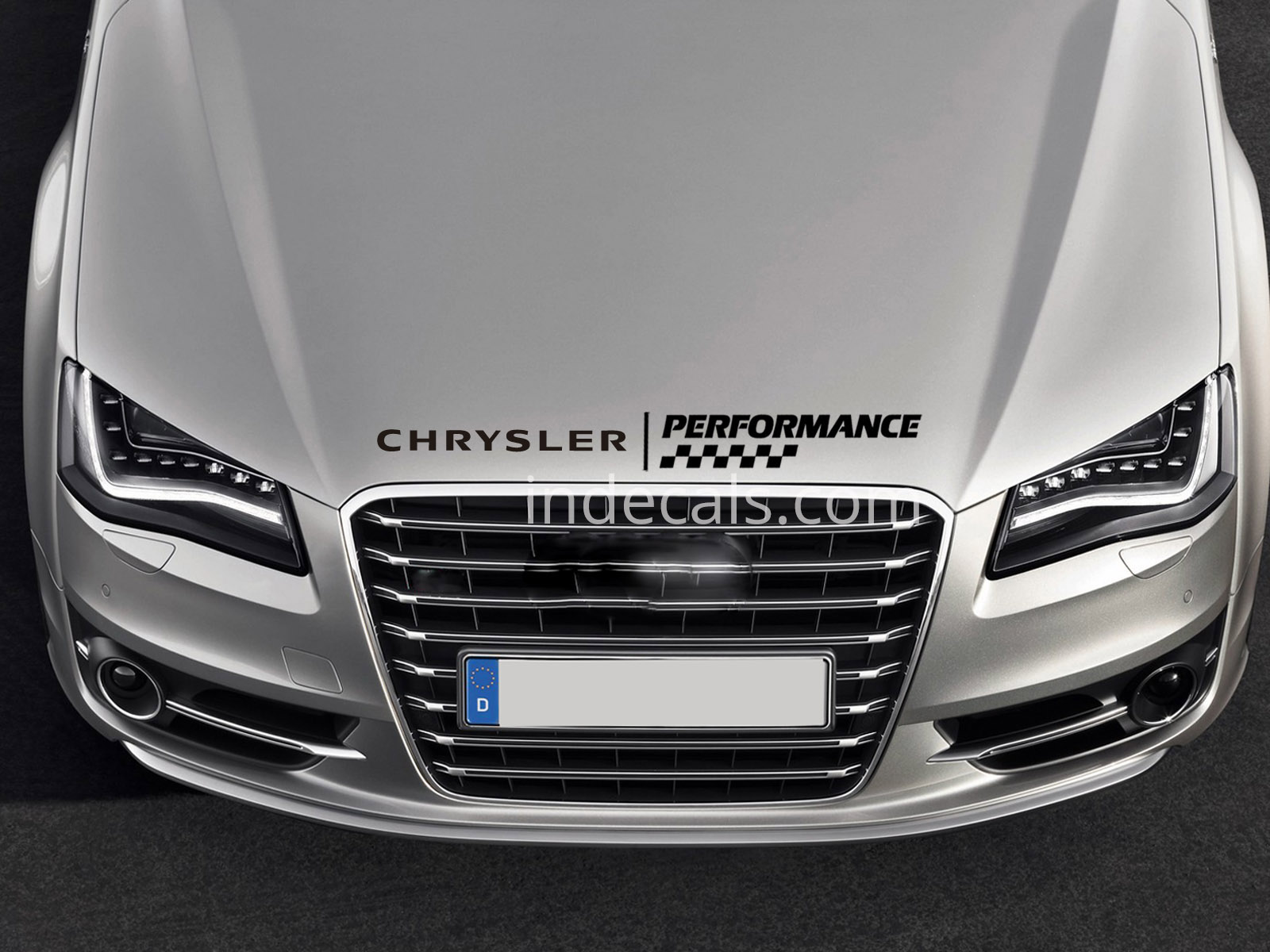 1 x Chrysler Performance Sticker for Bonnet - Black