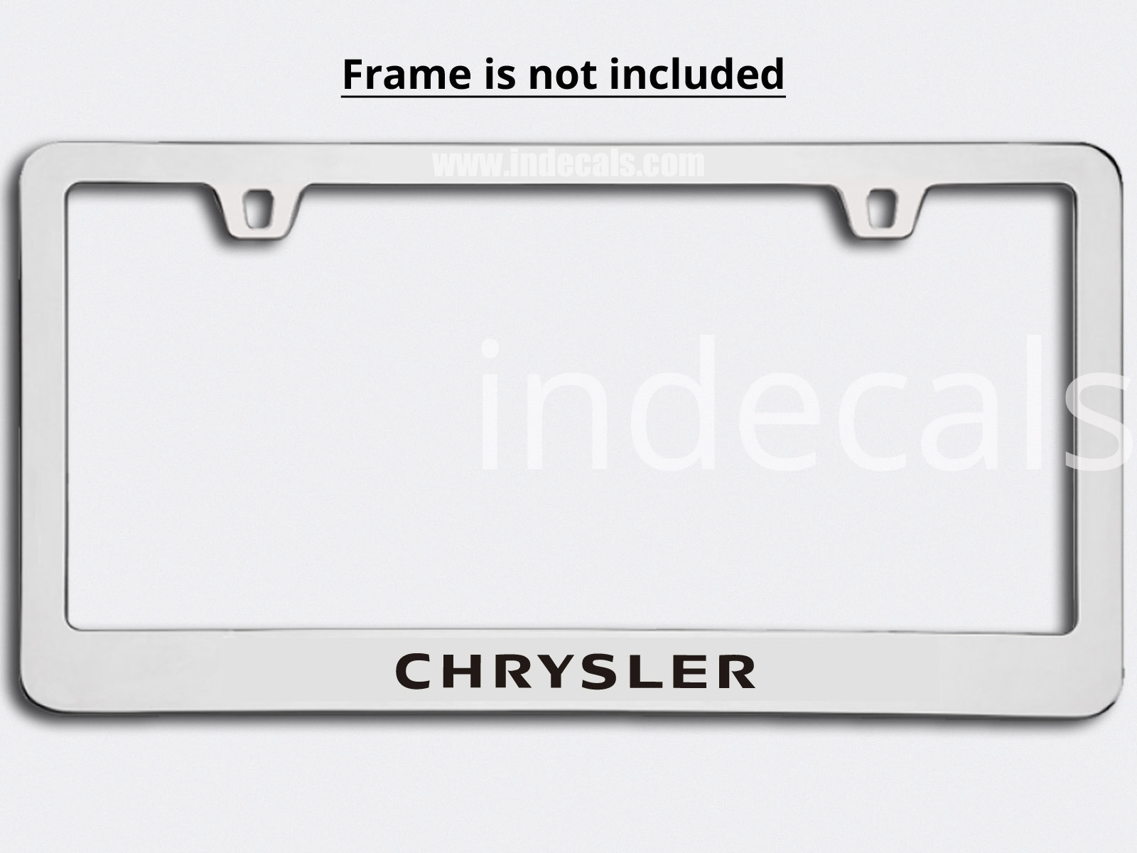 3 x Chrysler Stickers for Plate Frame - Black