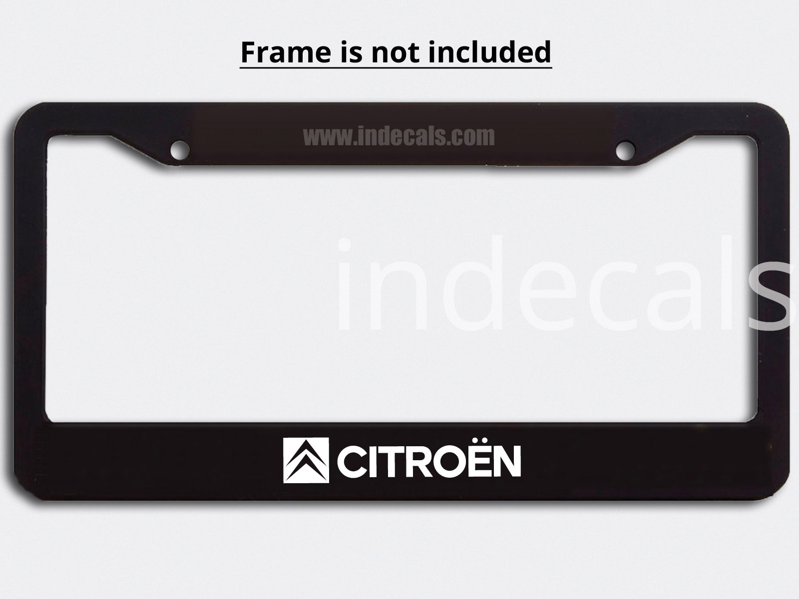 3 x Citroen Stickers for Plate Frame - White