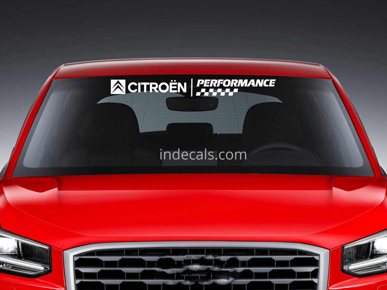 1 x Citroen Performance Sticker for Windshield or Back Window - White
