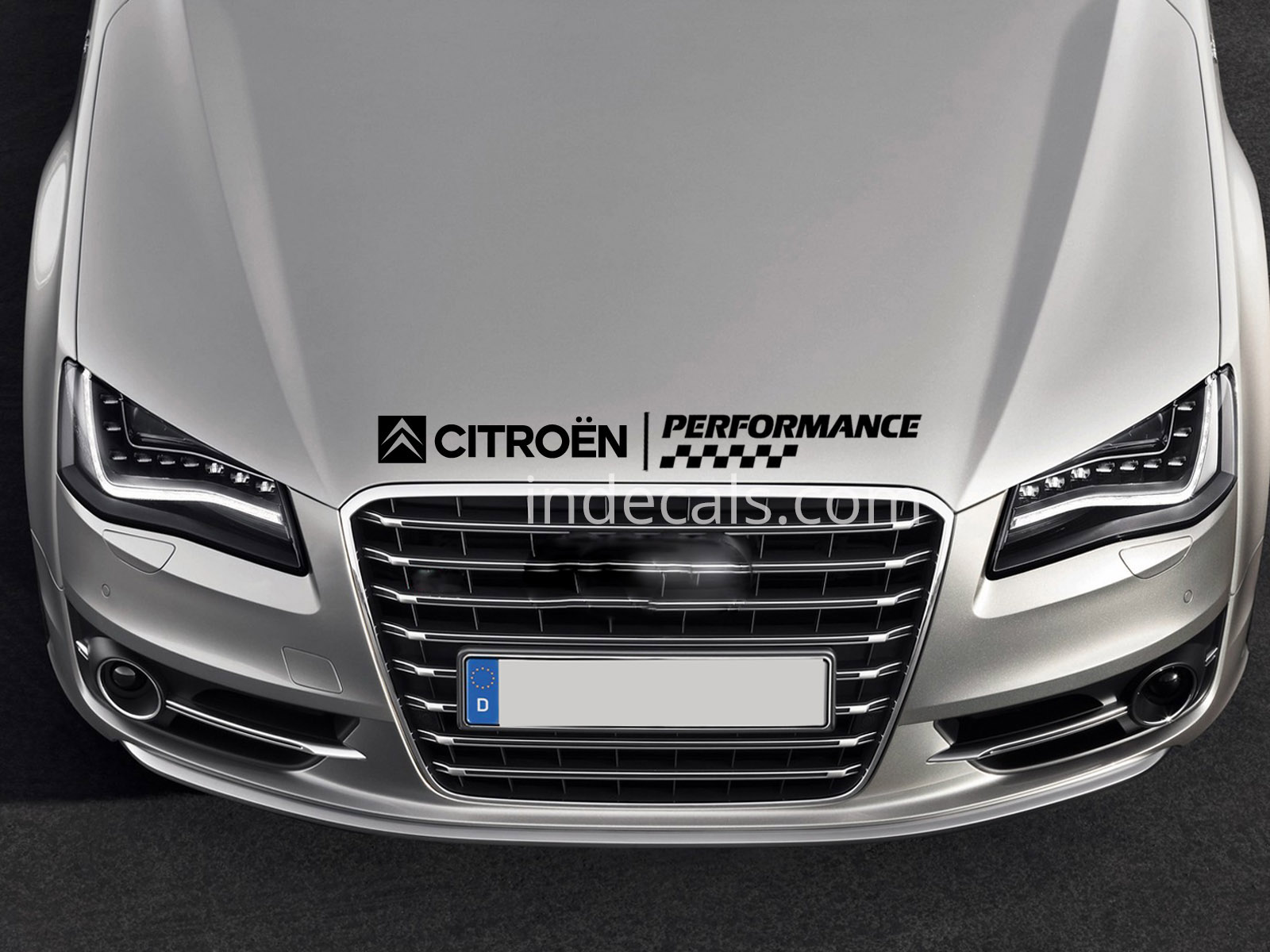 1 x Citroen Performance Sticker for Bonnet - Black