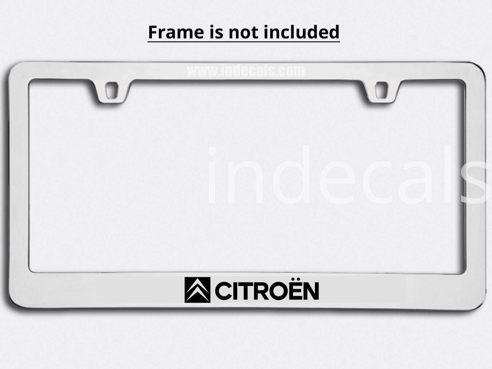 3 x Citroen Stickers for Plate Frame - Black