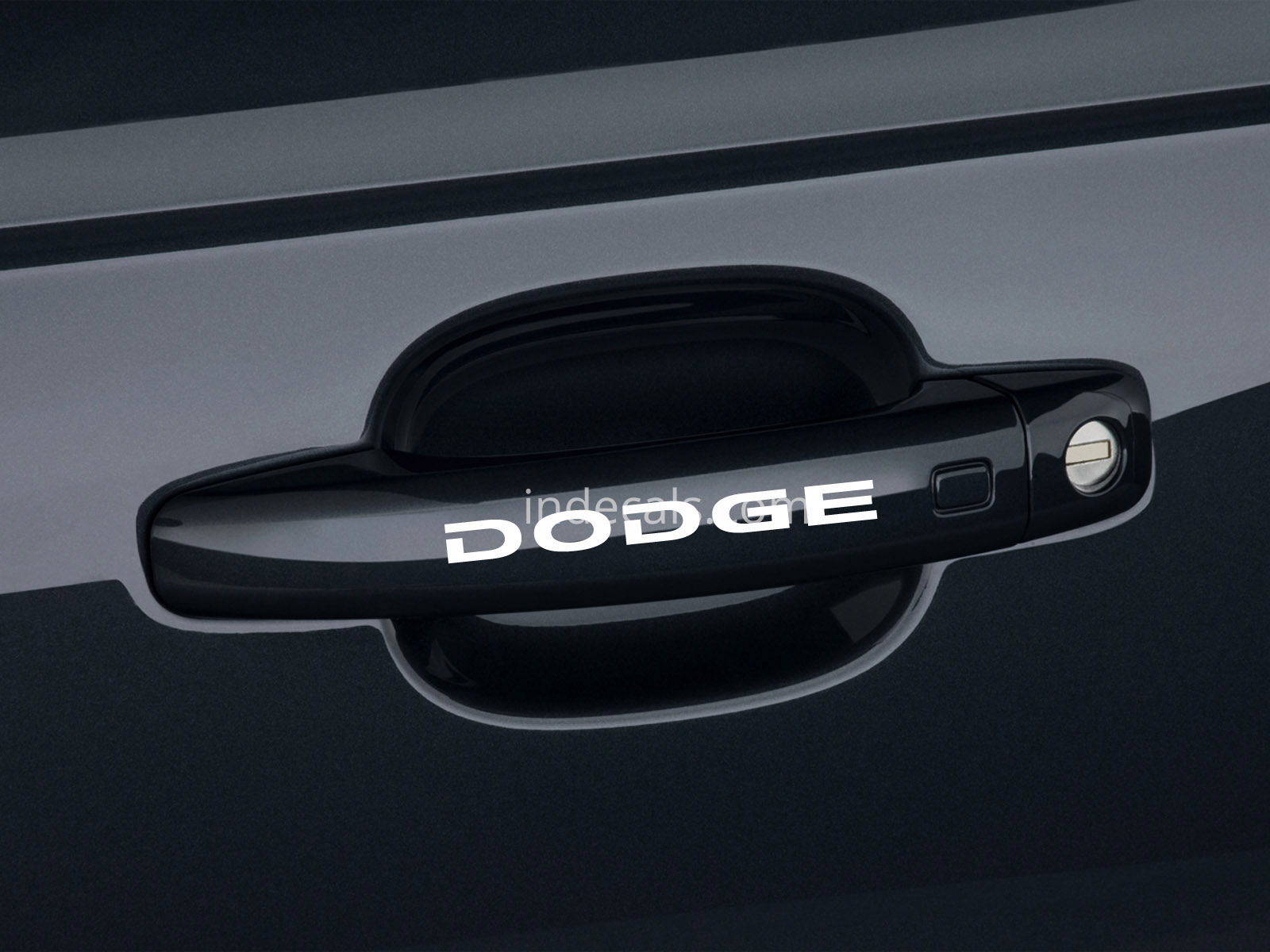 6 x Dodge Stickers for Door Handles - White