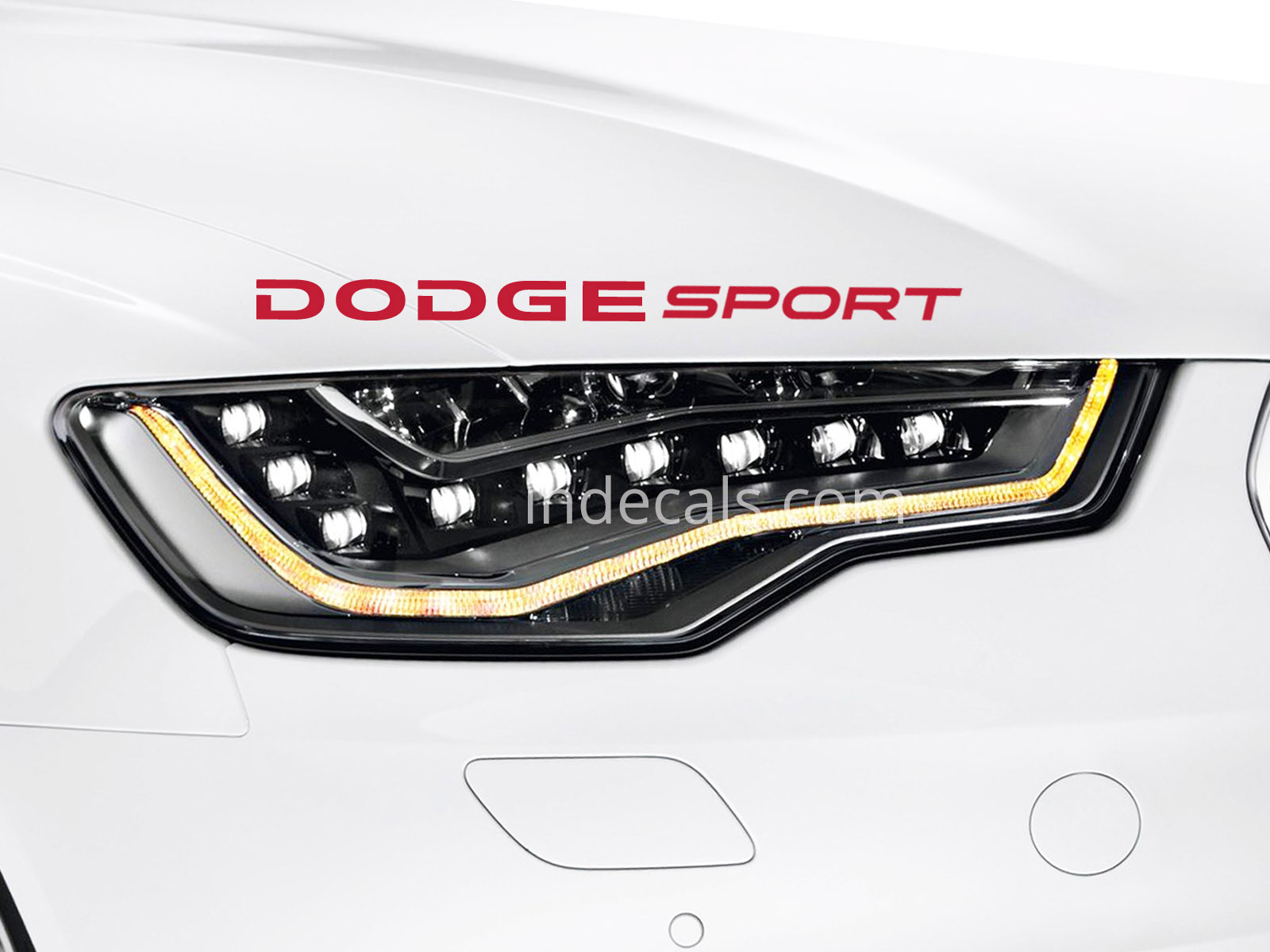 1 x Dodge Sport Sticker - Red