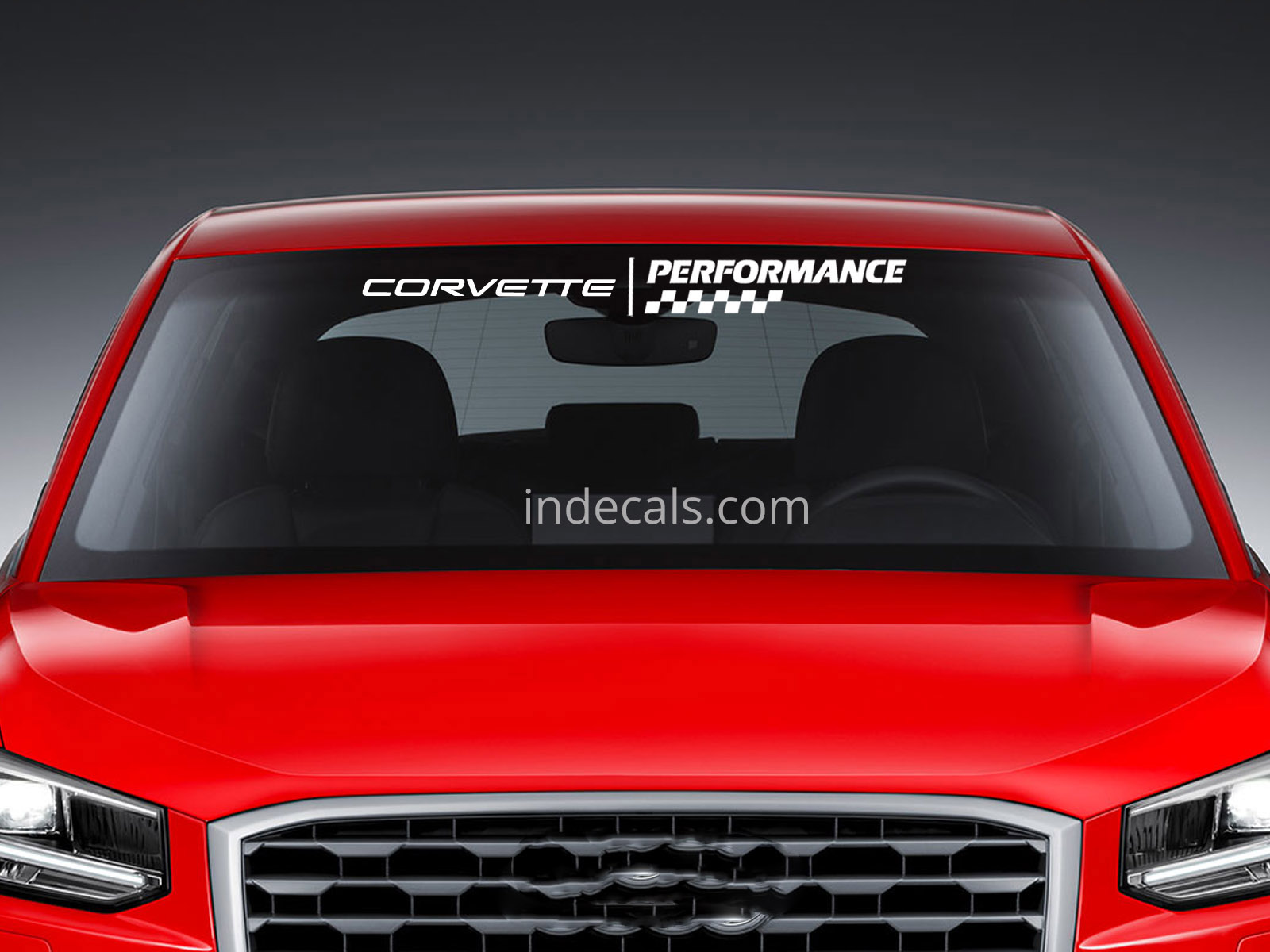 1 x Corvette Performance Sticker for Windshield or Back Window - White