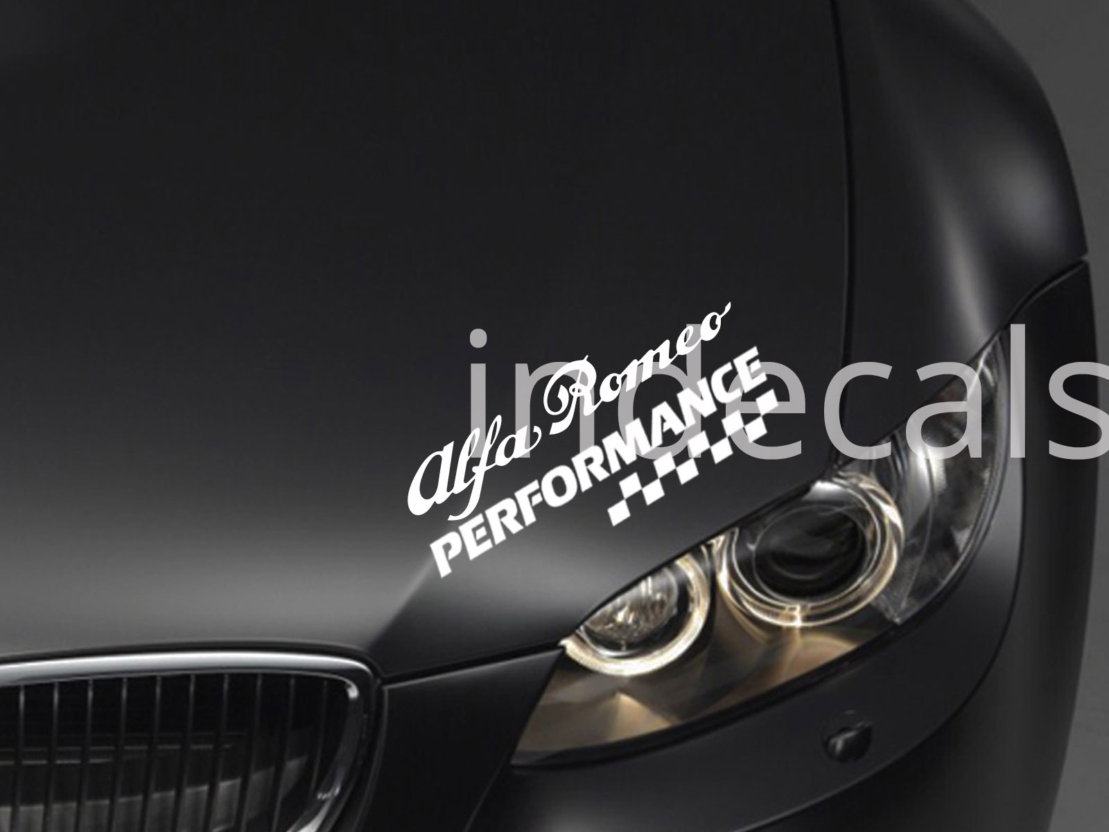 1 x Alfa Romeo Performance Sticker for Eyebrow - White
