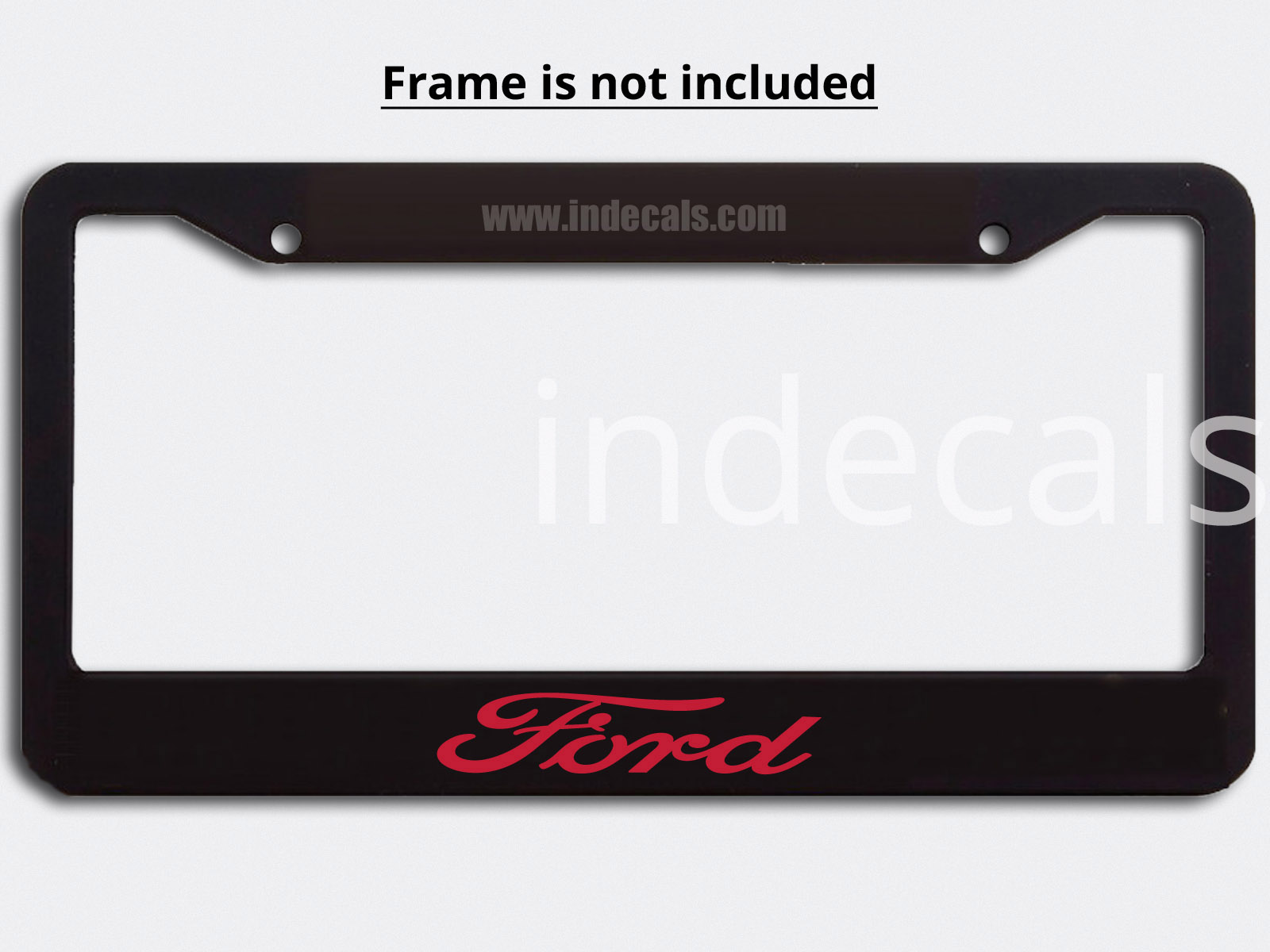 3 x Ford Stickers for Plate Frame - Red