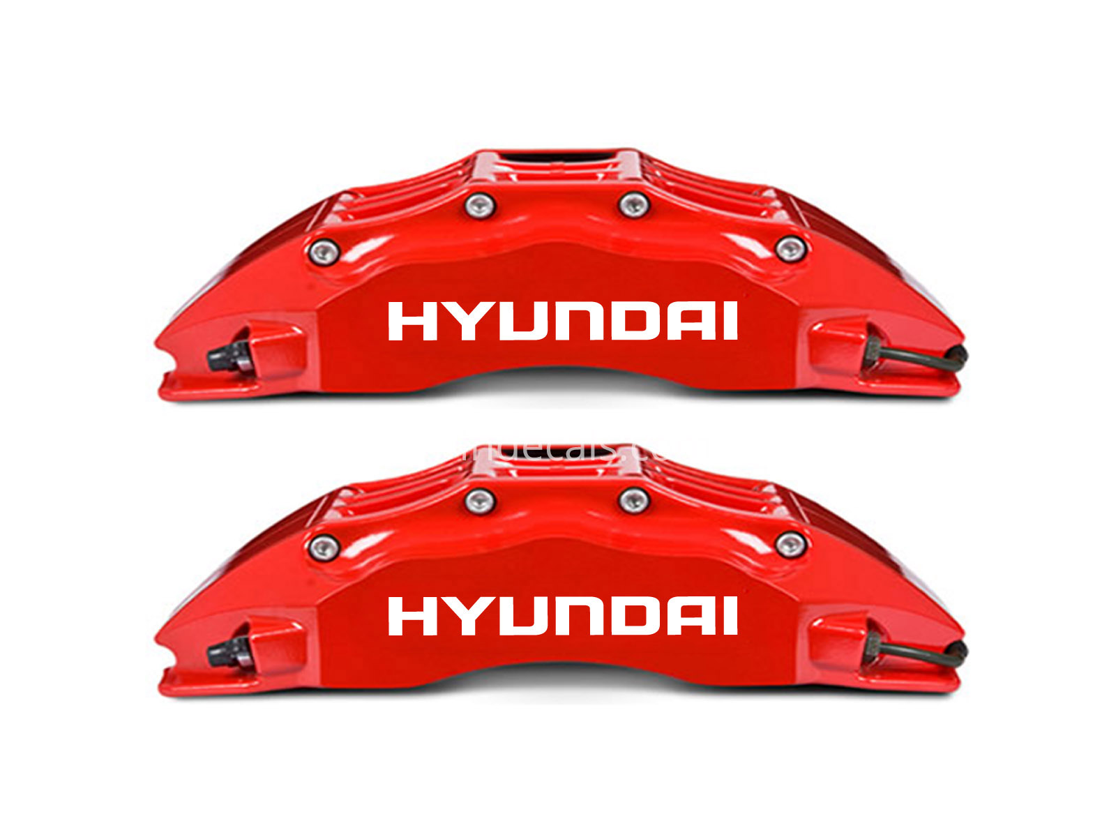 6 x Hyundai Stickers for Brakes - White