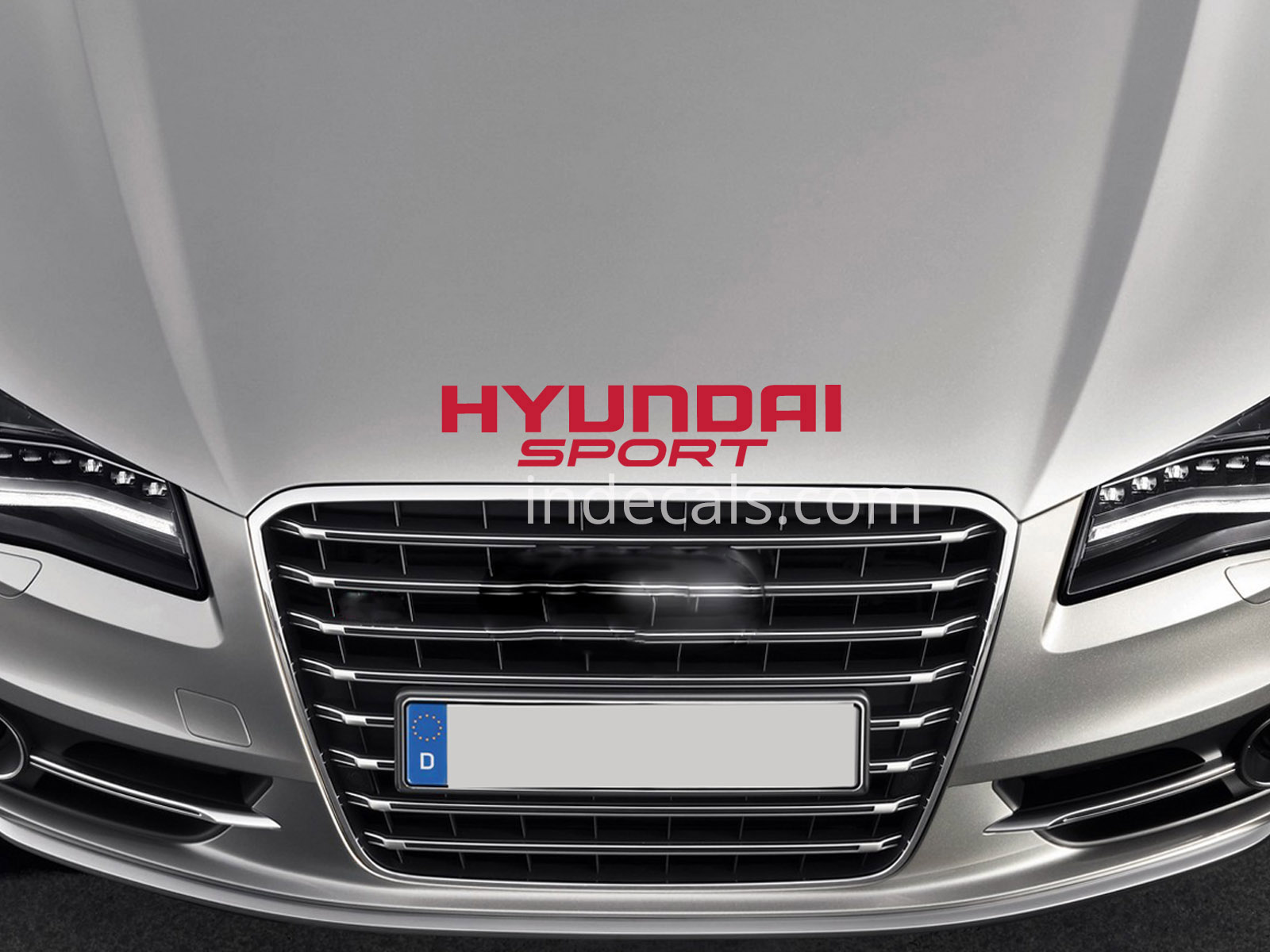 1 x Hyundai Sport Sticker for Bonnet - Red