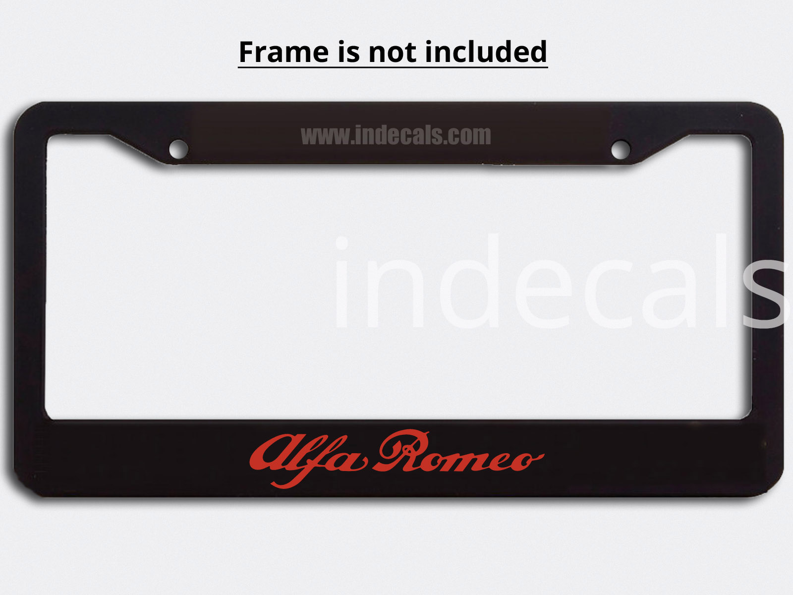 3 x Alfa Romeo Stickers for Plate Frame - Red