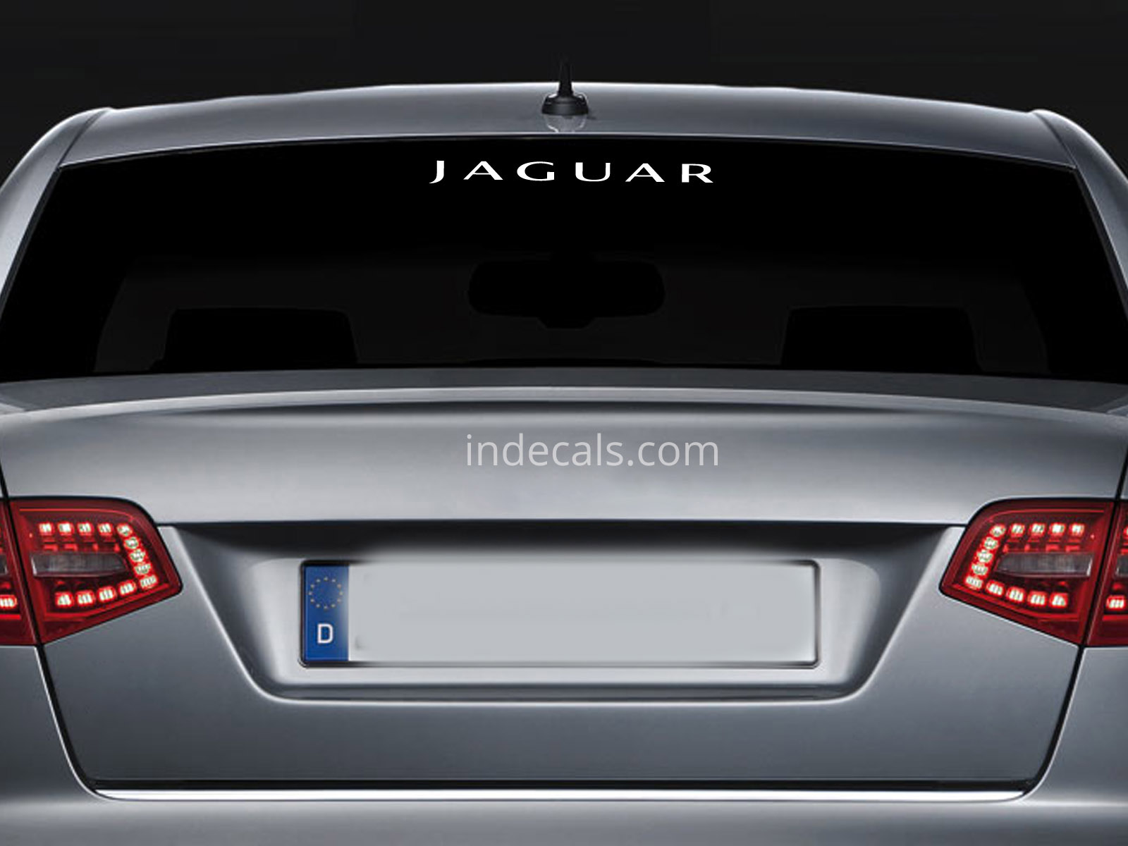 1 x Jaguar Sticker for Windshield or Back Window - White