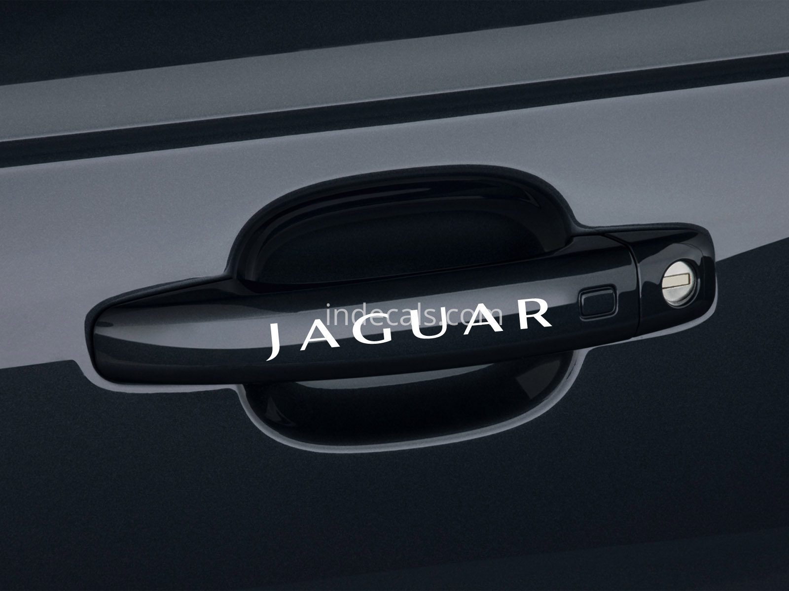 6 x Jaguar Stickers for Door Handles - White