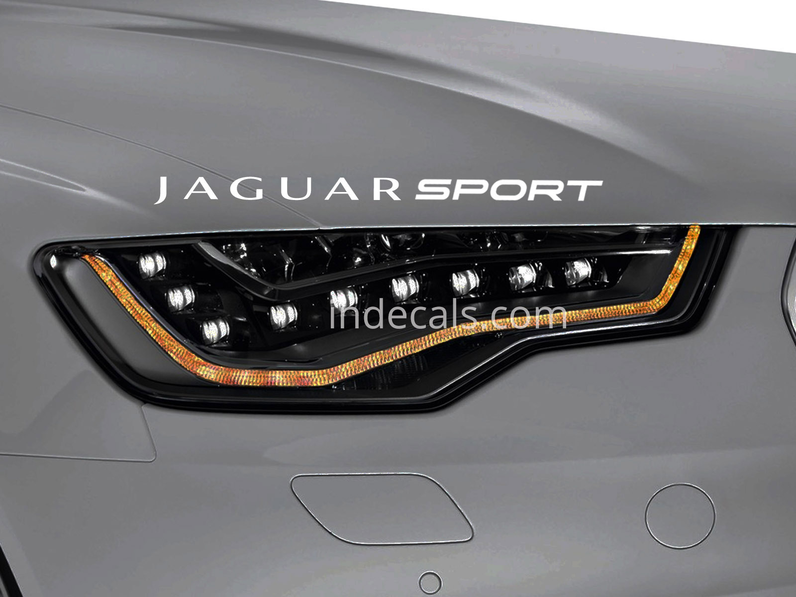 1 x Jaguar Sport Sticker for Eyebrow - White