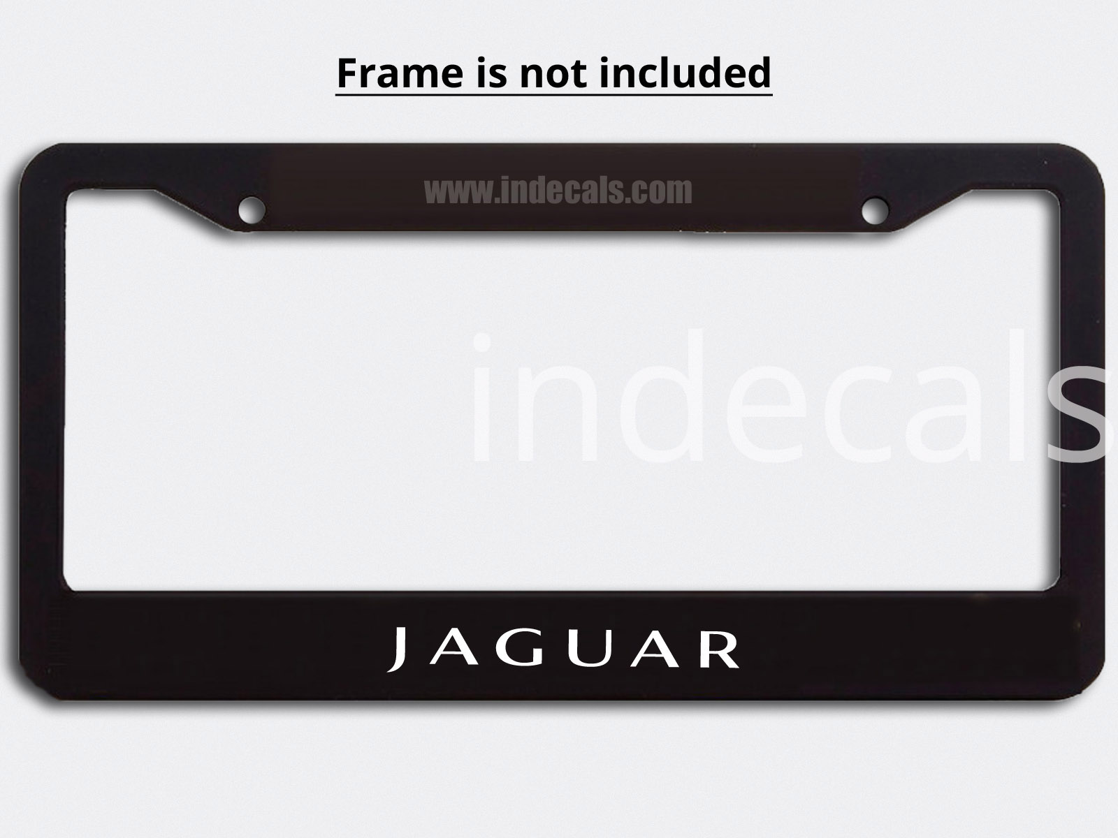 3 x Jaguar Stickers for Plate Frame - White