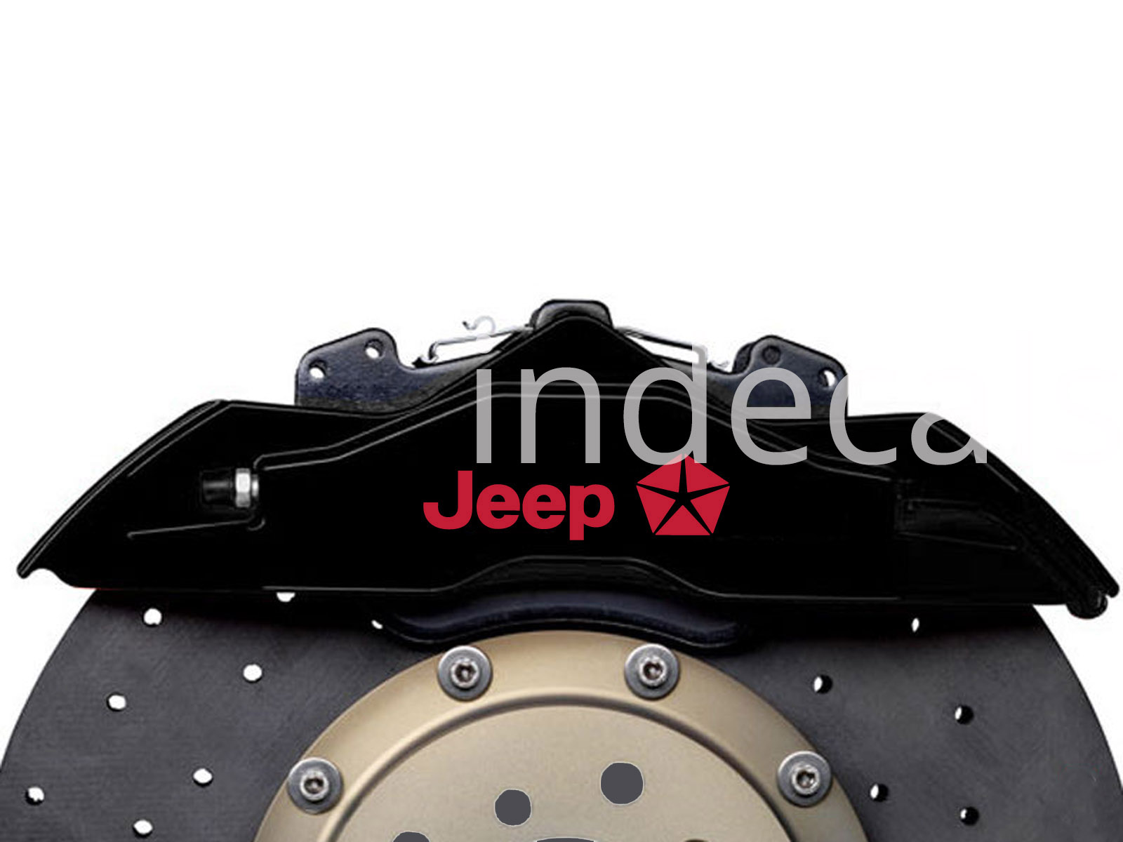 6 x Jeep Stickers for Brakes - Red