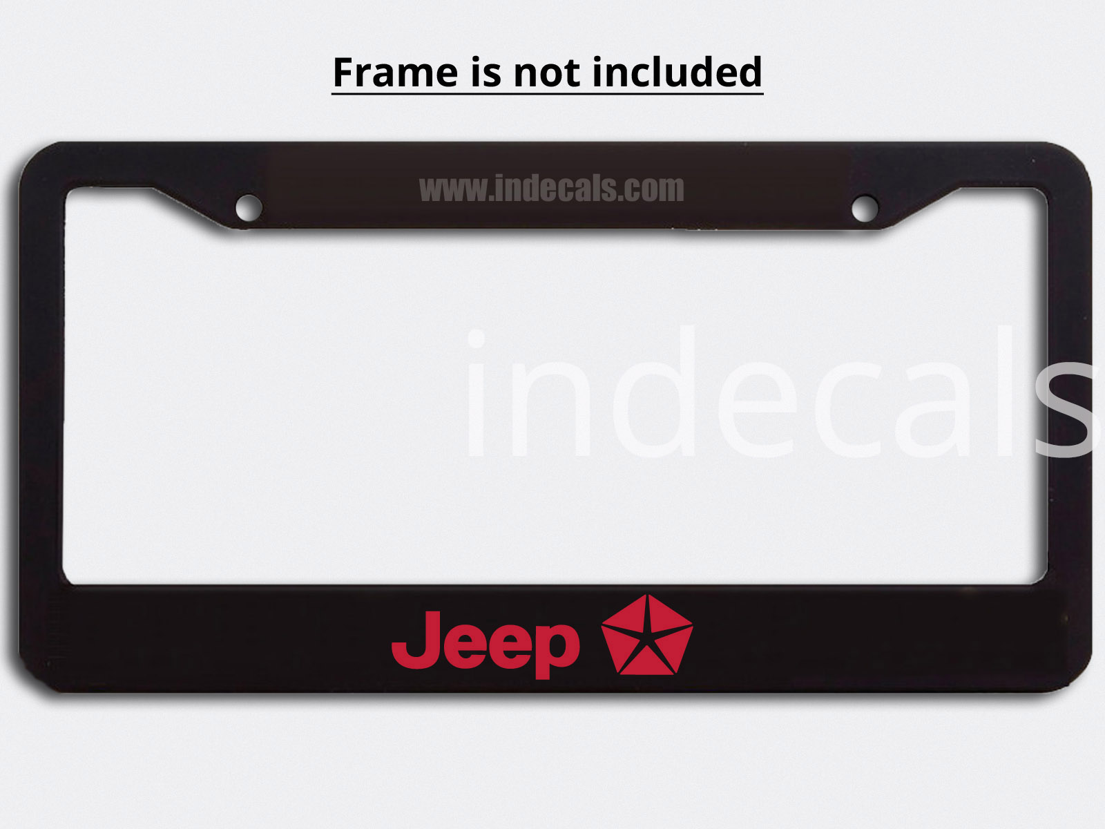 3 x Jeep Stickers for Plate Frame - Red