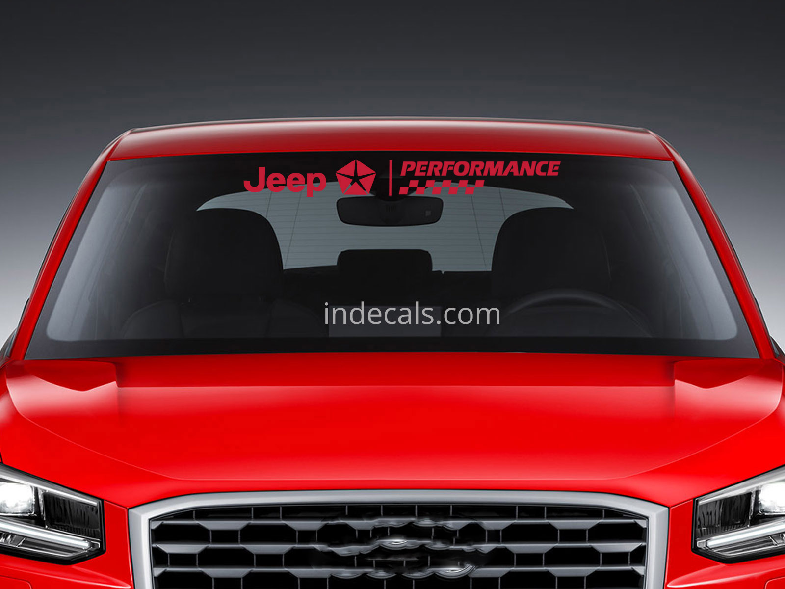 1 x Jeep Performance Sticker for Windshield or Back Window - Red