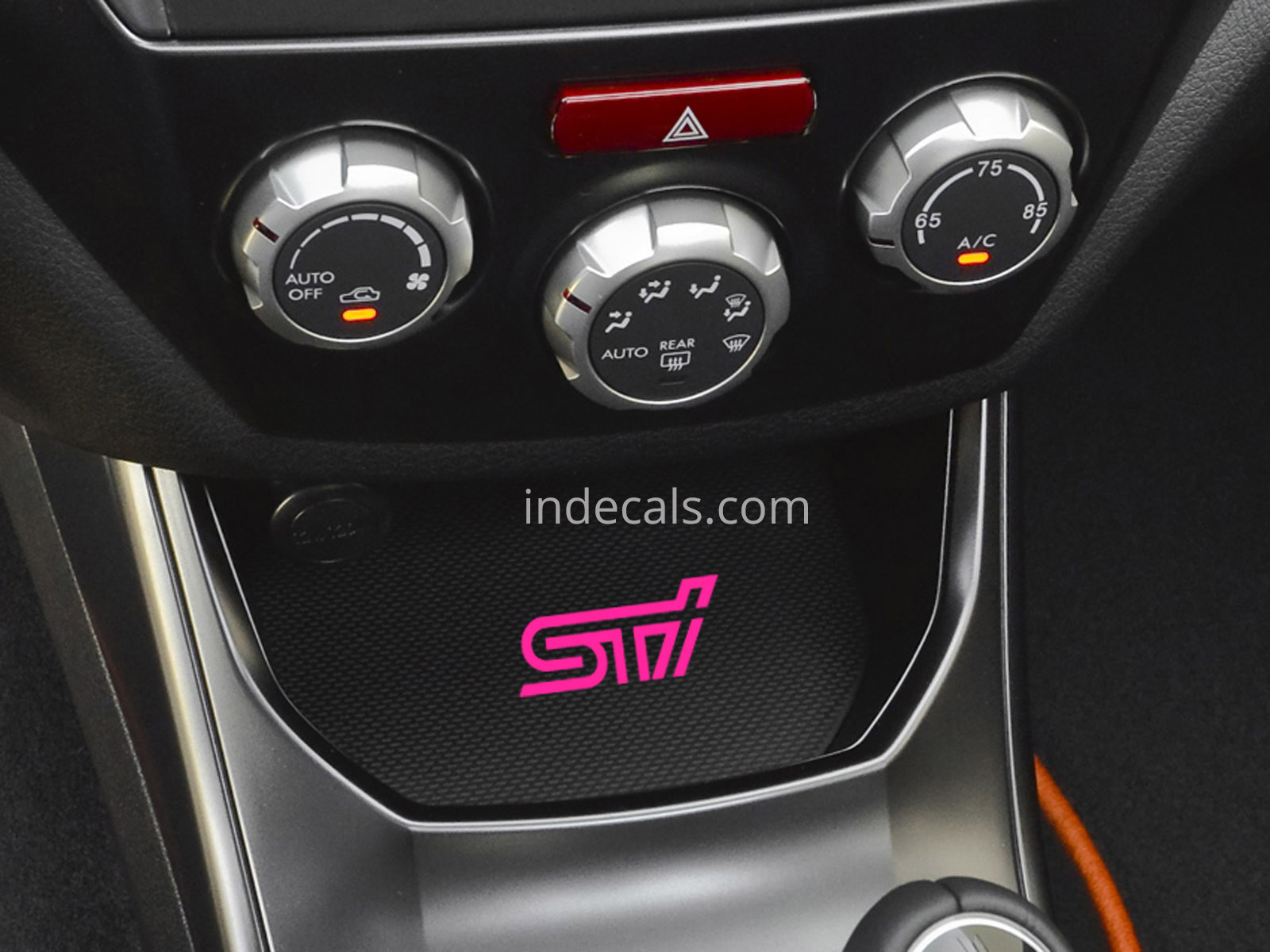 2 x Subaru STI stickers for Ashtray - Pink