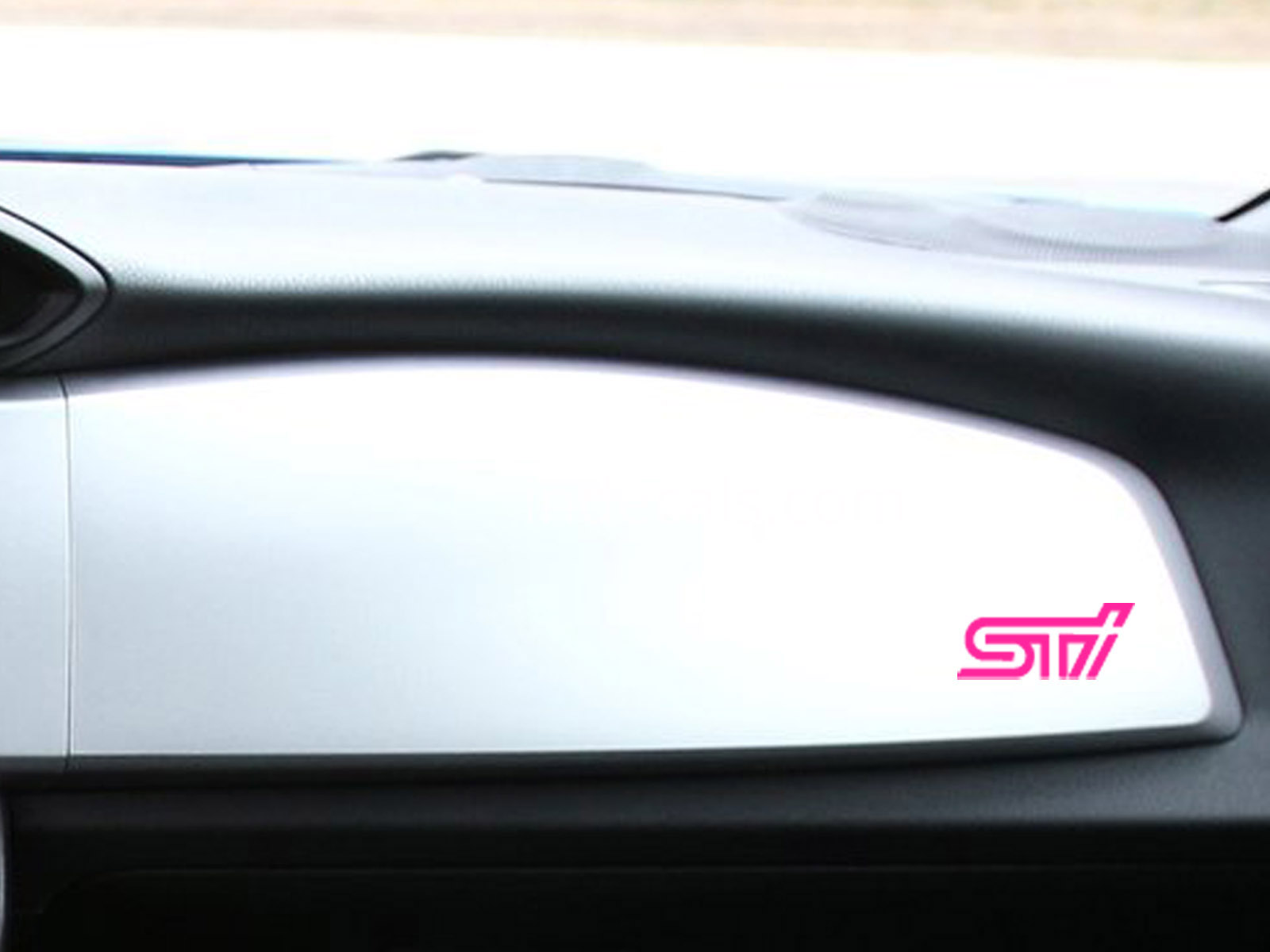 2 x Subaru STI stickers for Dash Trim - Pink