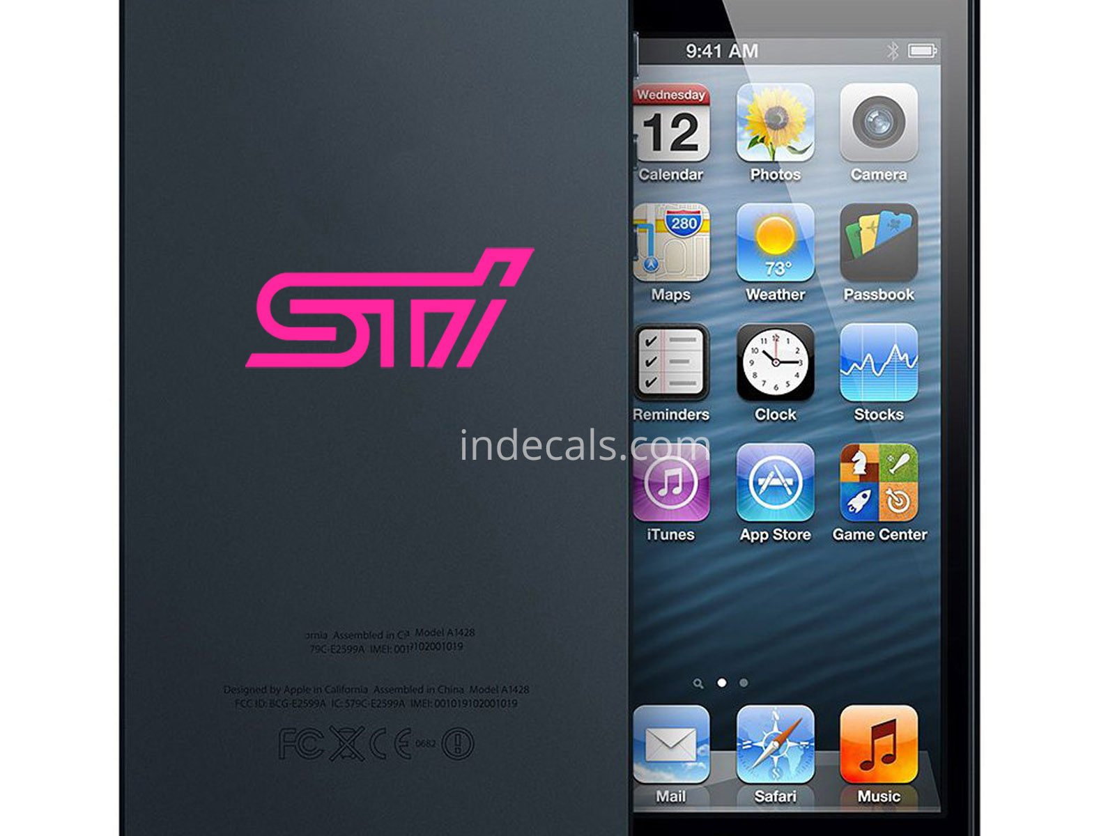 2 x Subaru STI stickers for Smartphone - Pink