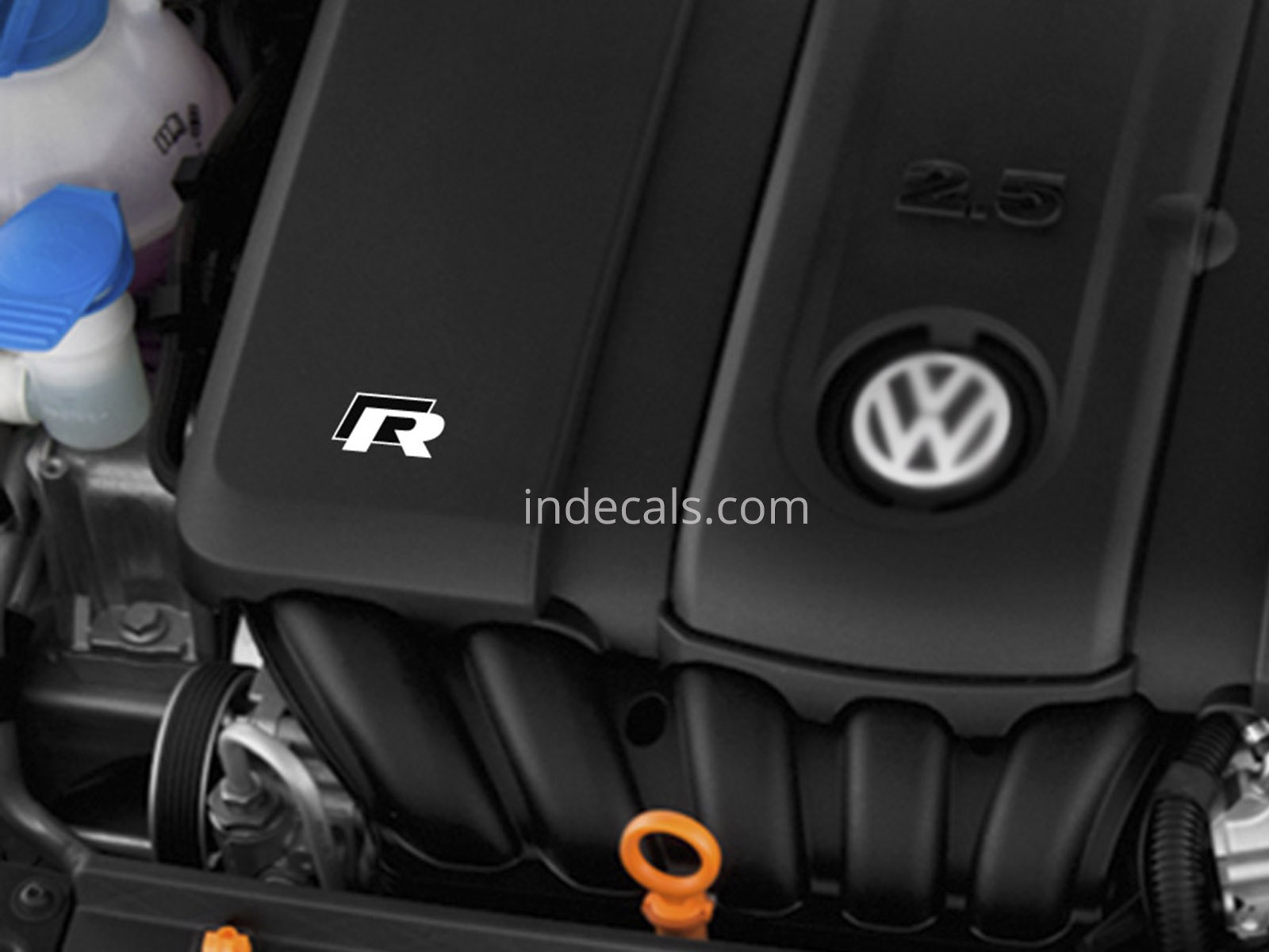 2 x Volkswagen R-Line stickers for Engine Cover