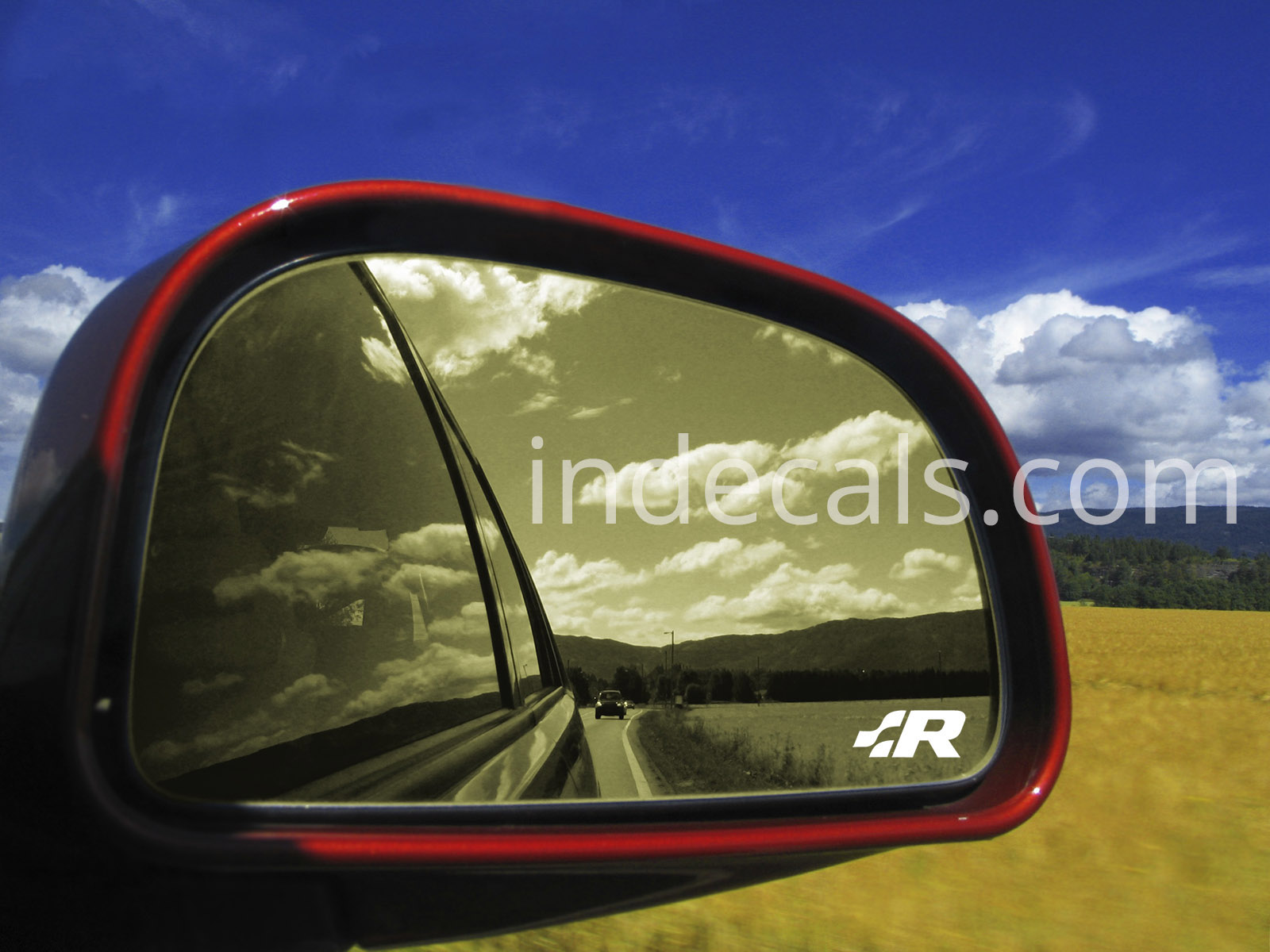 2 x Volkswagen Racing stickers for Mirror