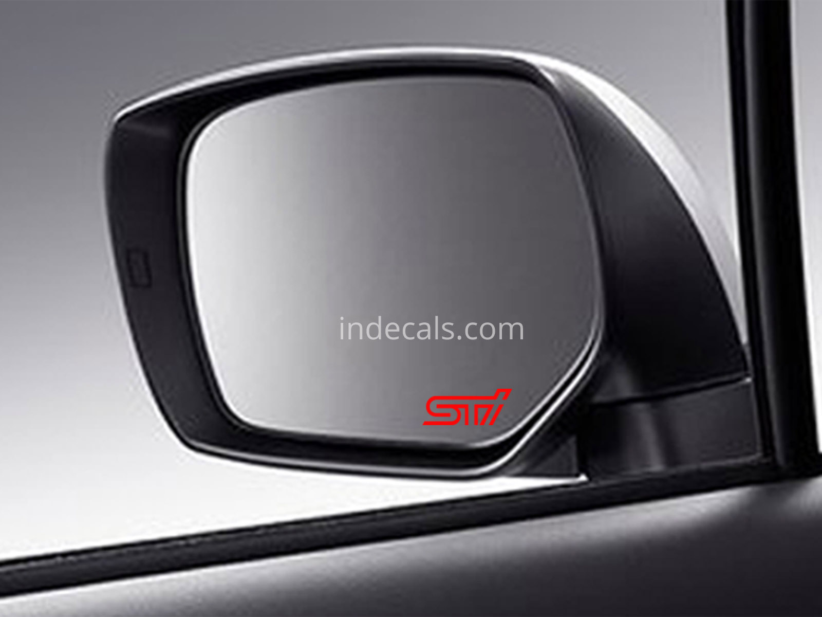 2 x Subaru STI stickers for Mirror - Red