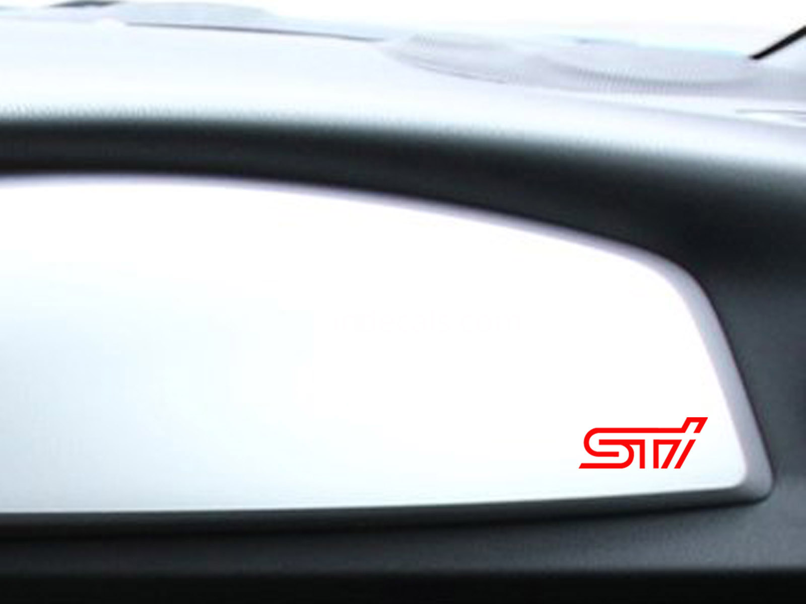 2 x Subaru STI stickers for Dash Trim - Red
